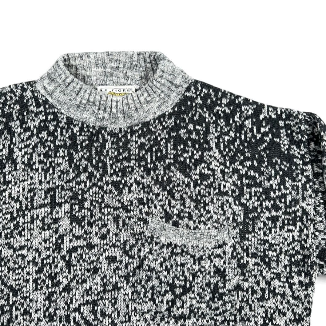 Vintage VINTAGE Le Tigre Sweater Shirt Adult LARGE Gray Knit Mock Neck USA Made 80s Mens Size US L / EU 52-54 / 3 - 2 Thumbnail
