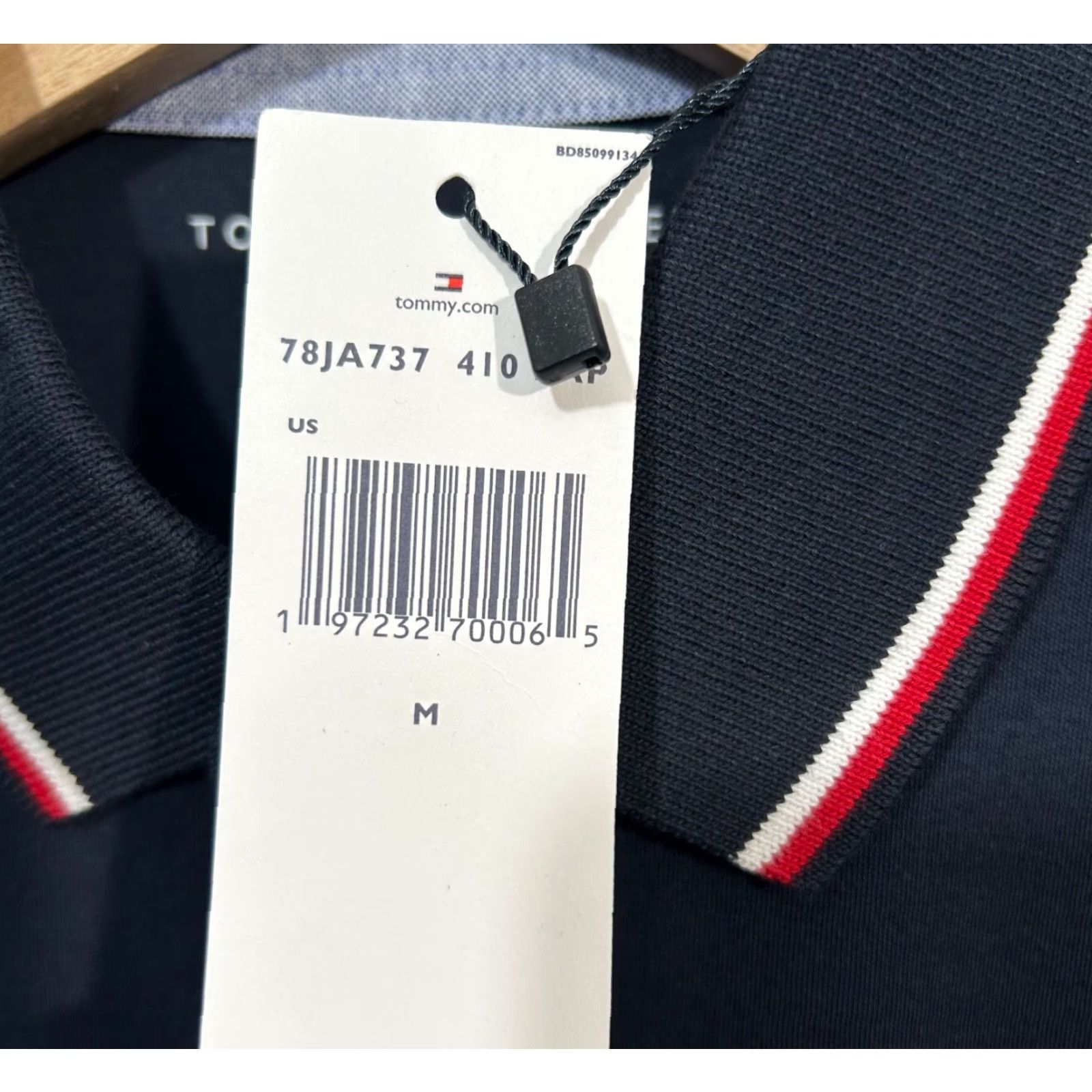 Tommy Hilfiger Tommy Hilfiger Polo Shirt Men's Cotton Desert Sky Short Sleeve Casual Golf 100% Cotton Silk Screen Logo Regular Fit M Size US M / EU 48-50 / 2 - 5 Thumbnail