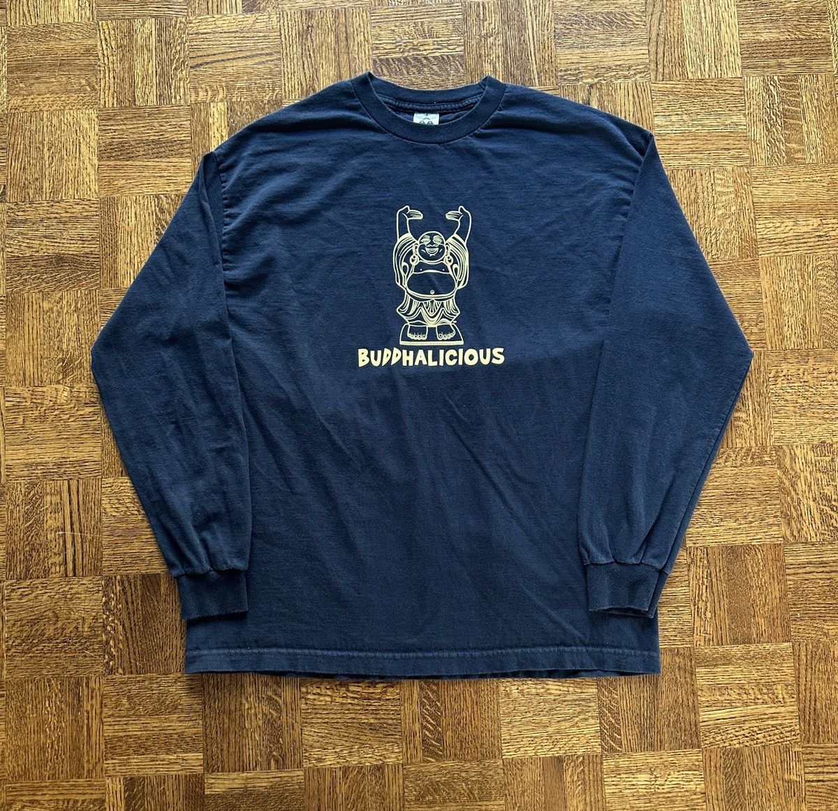 Japanese Brand Vintage Y2K Buddhalicious Graphic Long Sleeve Tee Size US XL / EU 56 / 4 - 1 Thumbnail
