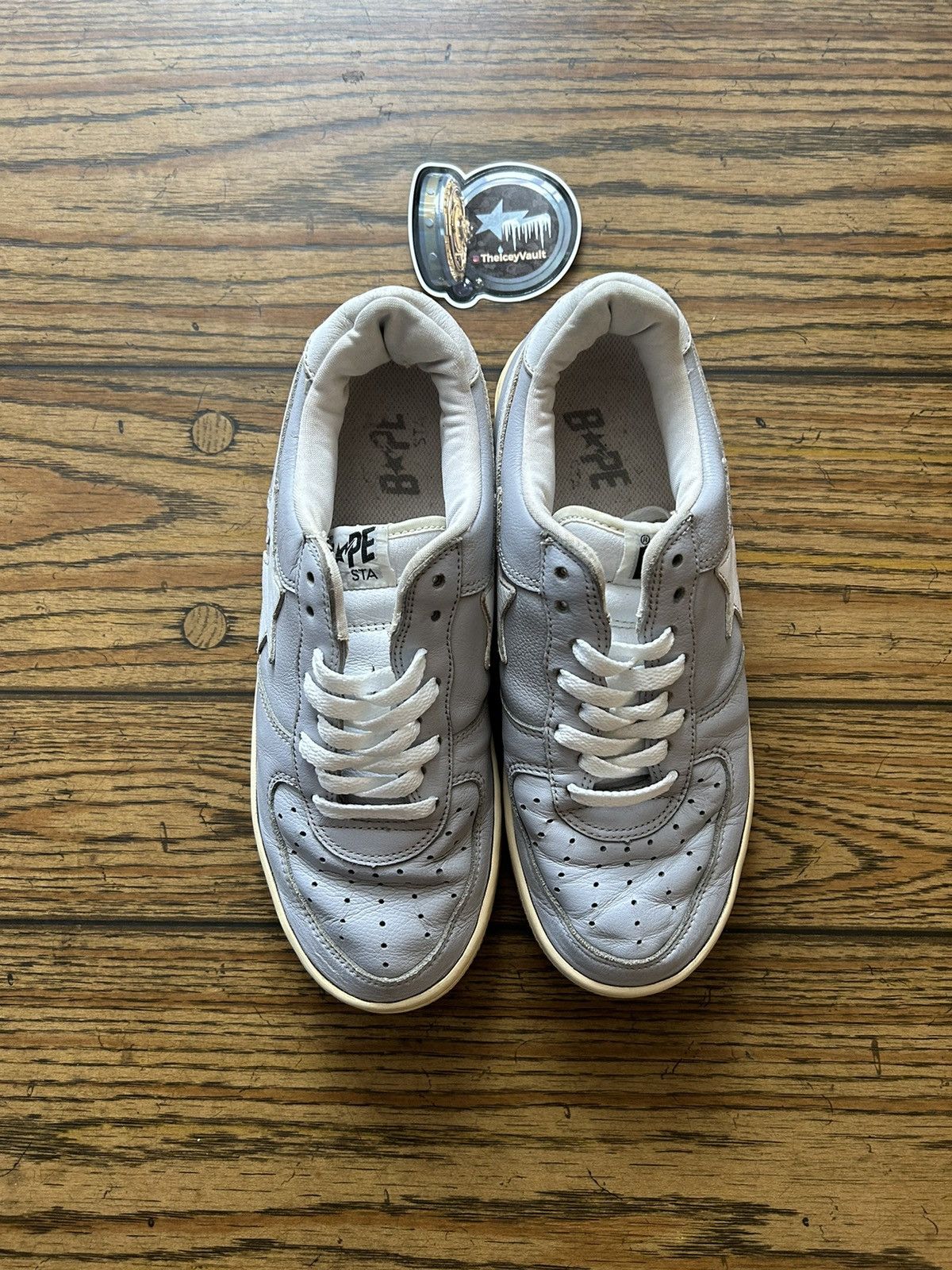 Bape Bape Grey/White Bapestas 9 Size US 9 / EU 42 - 4 Thumbnail