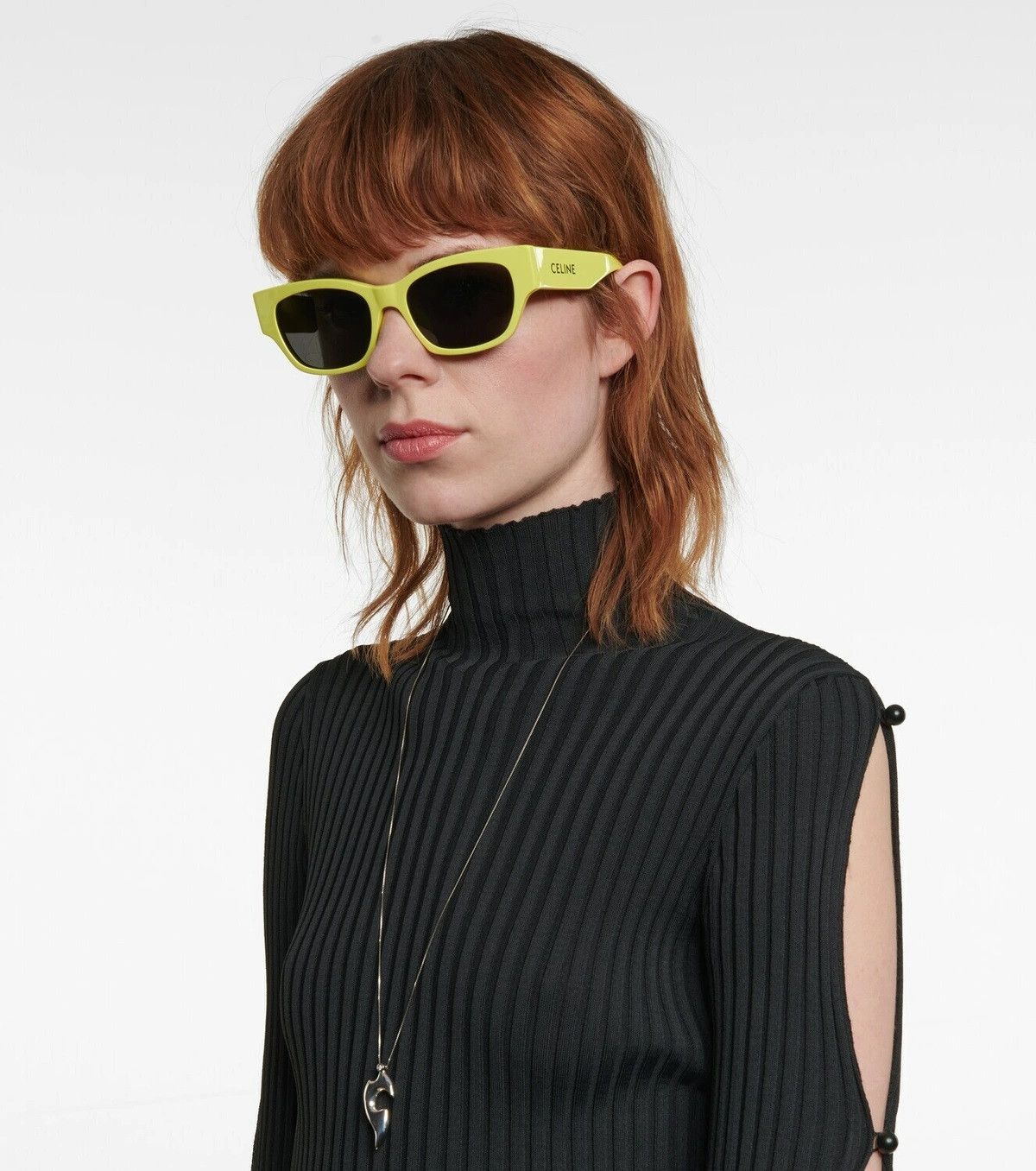 Celine Celine MONOCHROMS Women Sunglasses Cat Eye CL40197U 93A Size ONE SIZE - 11 Thumbnail
