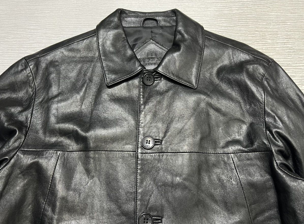 Balenciaga Balenciaga - Vintage - 1997 - Button Up Leather Coat Size US L / EU 52-54 / 3 - 8 Thumbnail