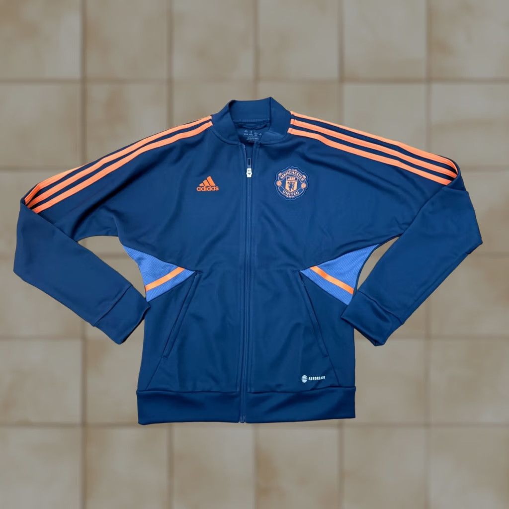 Adidas Manchester United Adidas Jacket Size XS Mens Blue Orange Multicoloured 90s Football Mens Size US XS / EU 42 / 0 - 1 Thumbnail