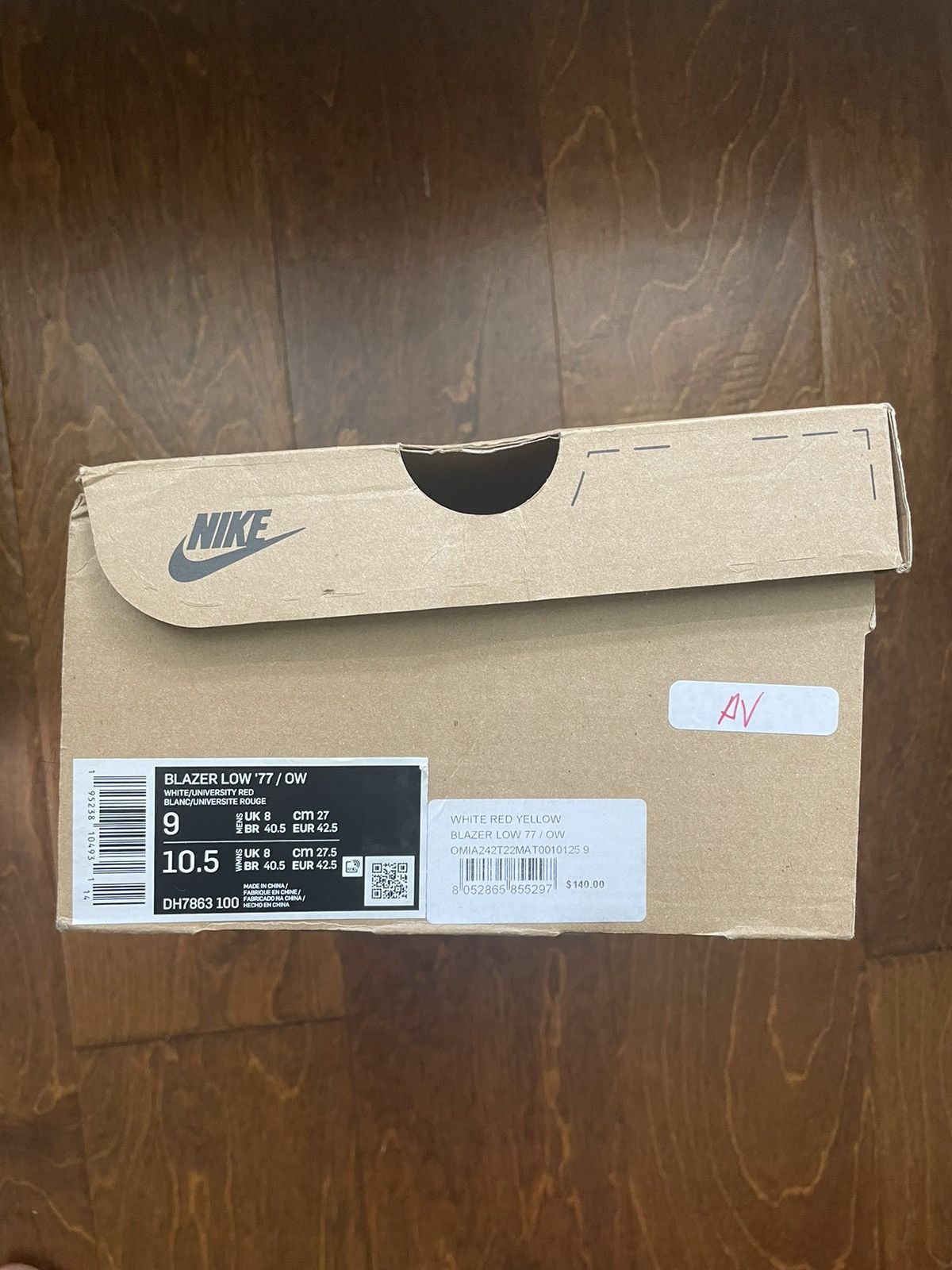 Nike × Off-White Off-White x Blazer Low “White University Red” Size US 9 / EU 42 - 6 Thumbnail