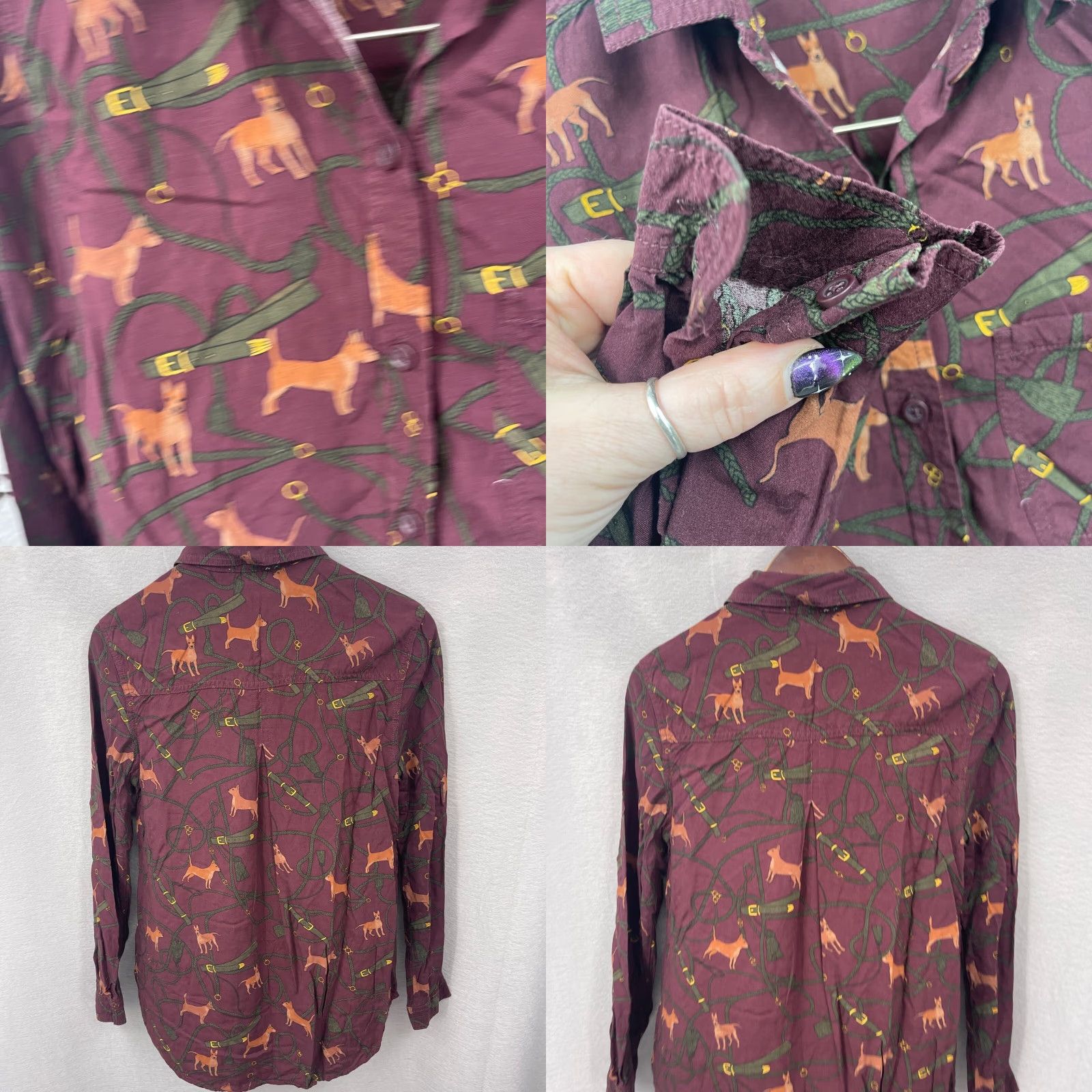 Vintage VINTAGE Beach Lunch Lounge Blouse Womens XS Horse Equestrian Cottagecore Boho Country Size XS / US 0-2 / IT 36-38 - 8 Thumbnail