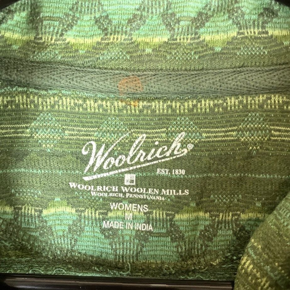 Vintage Woolrich Jacket Green 1/4 Zip Long Sleeve 100% Cotton Pullover Medium Women Casual Outdoor Modern Mtryside Outdoors Mens? Wait. Size M / US 6-8 / IT 42-44 - 6 Thumbnail