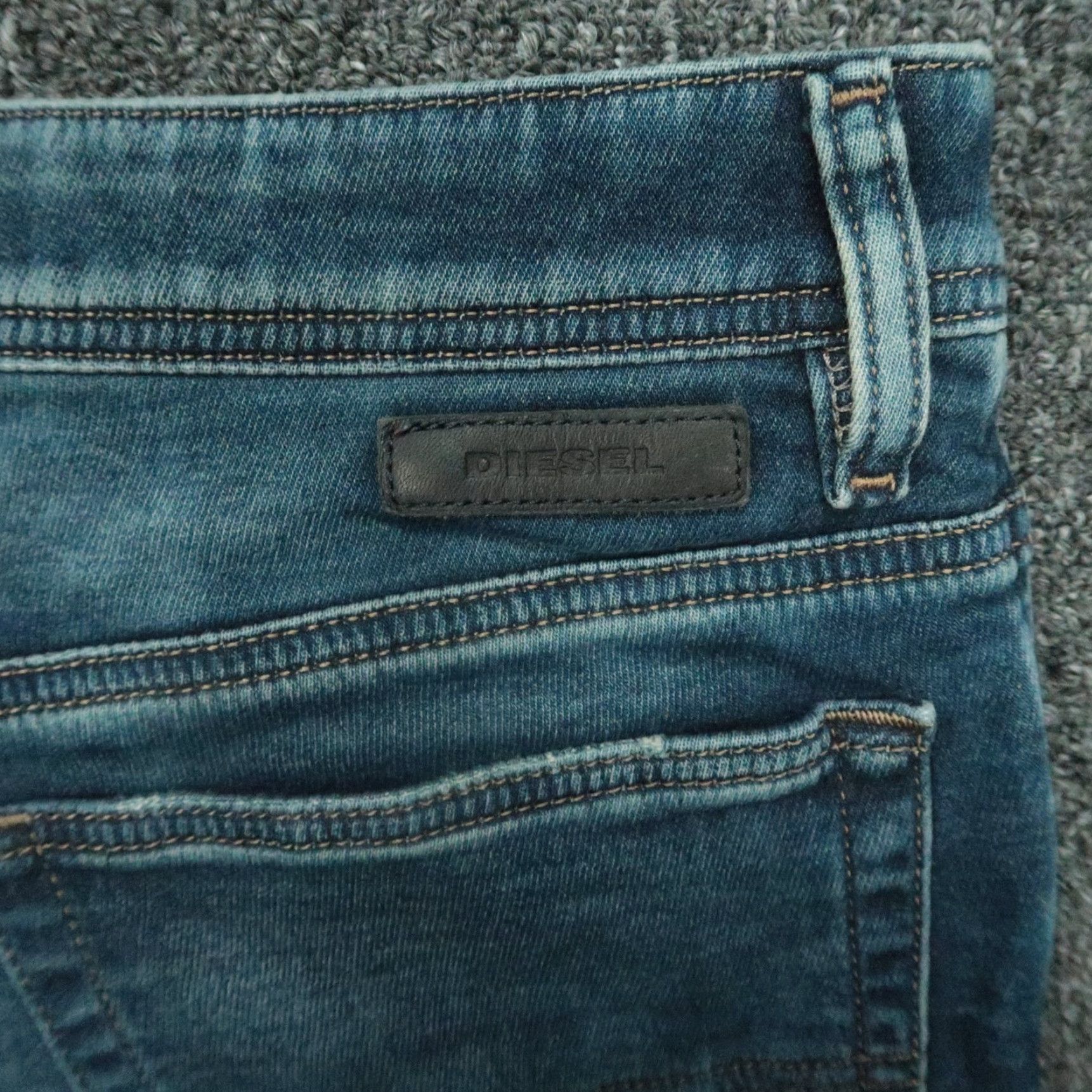 Diesel Diesel Jeans Mens 33x30 Blue Narrot T Joggjeans Distressed Stretch Denim Slim Straight 5-Pocket Regular Adult Mens Size US 33 - 7 Thumbnail