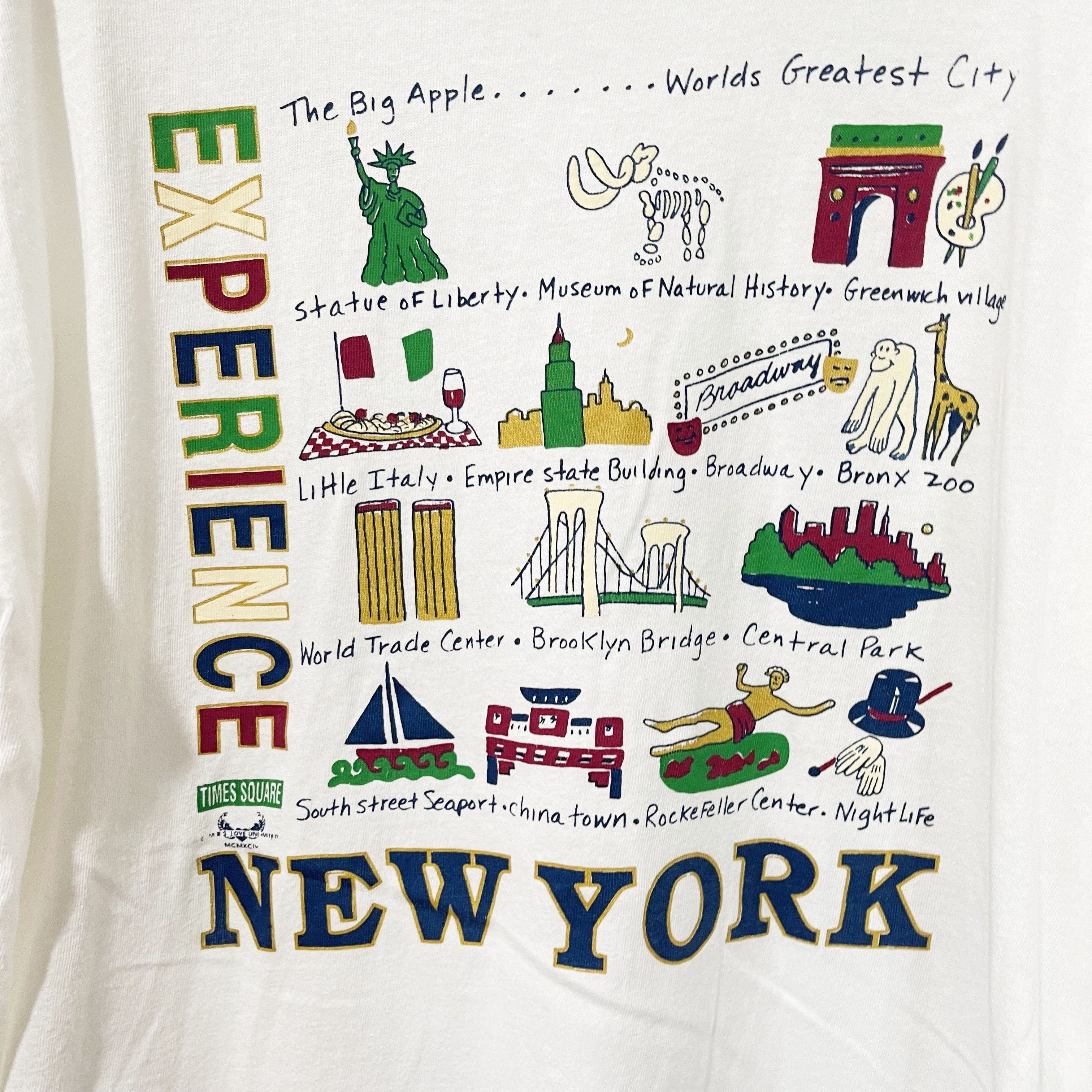 Vintage Vintage 90s Experience New York T-Shirt Size US XL / EU 56 / 4 - 2 Thumbnail