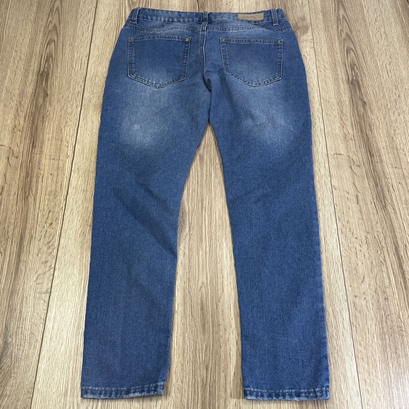 Boohoo VINTAGE Boohoo Womens Jeans Straight Ripped Distressed Blue Size 8 Denim Size 30" / US 8 / IT 44 - 6 Thumbnail