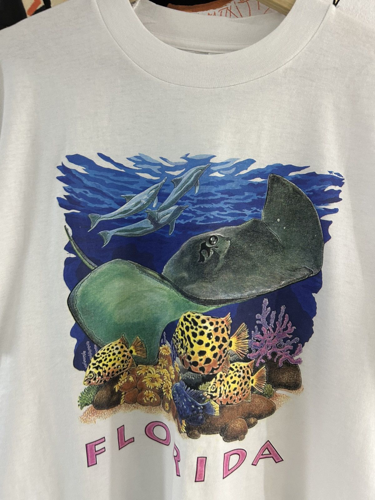 Vintage 90s Florida Ocean print Tee Size US XL / EU 56 / 4 - 2 Thumbnail