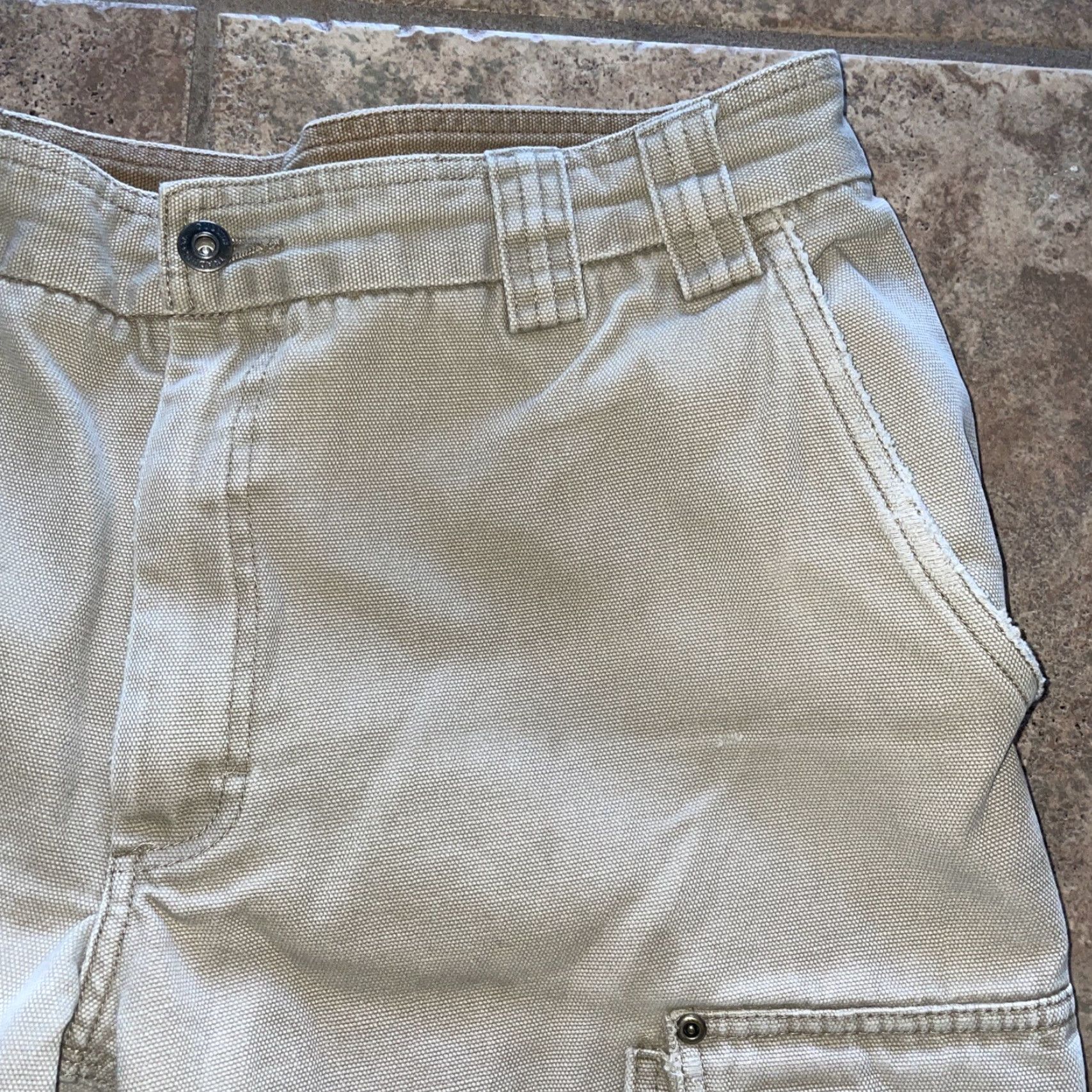 CO Duluth Trading Co Beige Heavy Duty Carpenter Pants Mens Size 40x30 Pants Mens Beige 40x30 Carpenter Duluth Trading Co Size US 40 / EU 56 - 2 Thumbnail