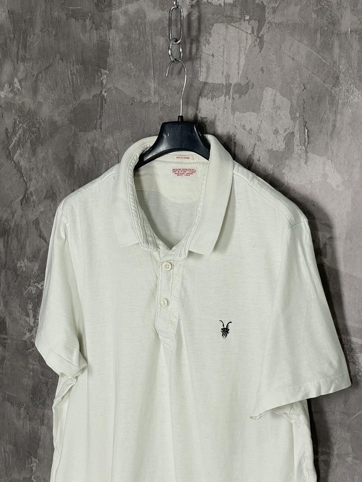 Allsaints × Vintage Vintage Allsaints Avant Garde Luxury 90s polo t-shirts Size US XL / EU 56 / 4 - 7 Thumbnail
