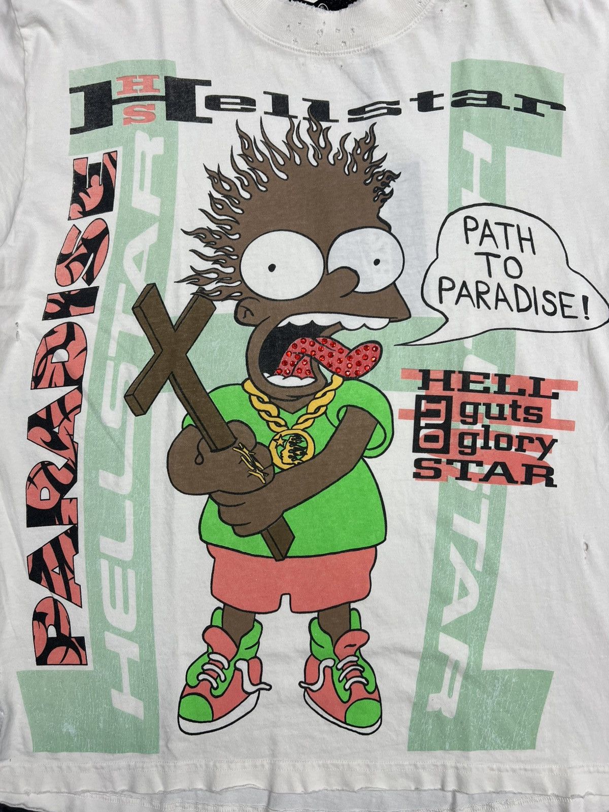 HELLSTAR Hellstar Cartoon Cross T-Shirt Size US L / EU 52-54 / 3 - 2 Thumbnail