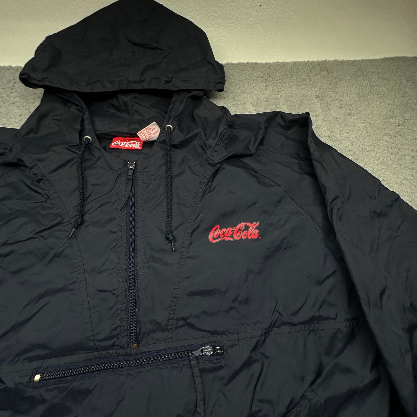Coca Cola Vintage 1998 Coca-Cola Coke Windbreaker 1/4 Zip Jacket L/XL Size US XL / EU 56 / 4 - 5 Thumbnail