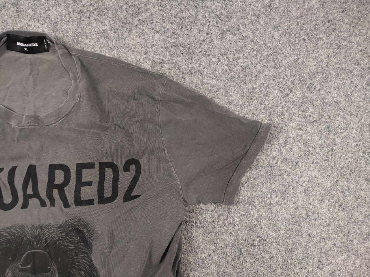 Dsquared2 Dsquared Bear Tee graphite t-shirt boiled effect Vintage Size US XL / EU 56 / 4 - 6 Thumbnail