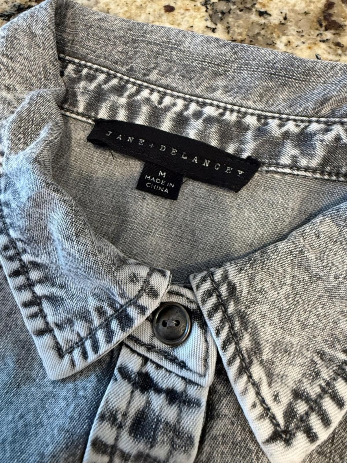Other Jane + Delancey gray western button up long sleeve top SZ M Size M / US 6-8 / IT 42-44 - 6 Thumbnail
