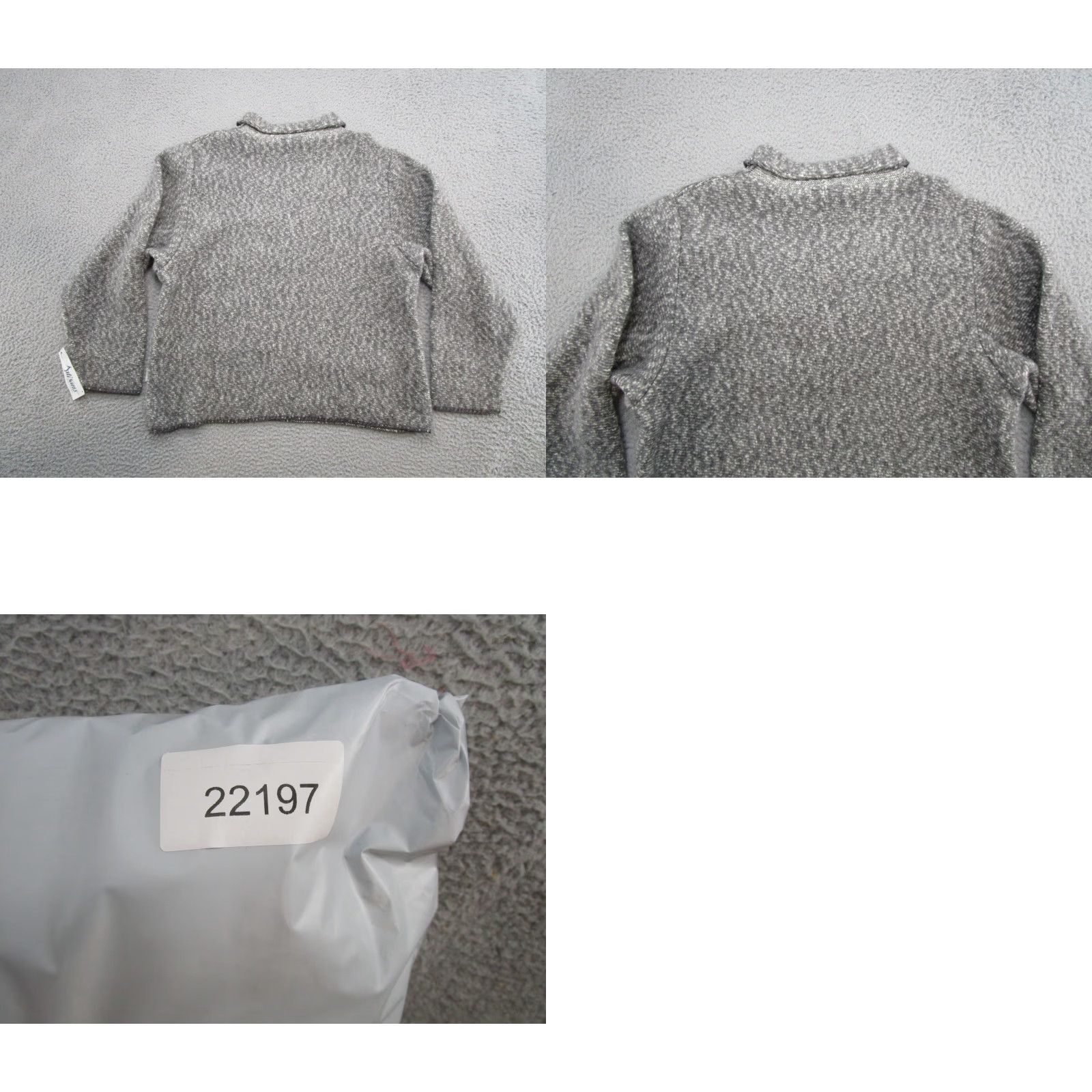 Vintage Artisans Women's Pullover Zip Pocket Embroidered Logo Sweater L Gray USA Made NEW Size L / US 10 / IT 46 - 9 Thumbnail