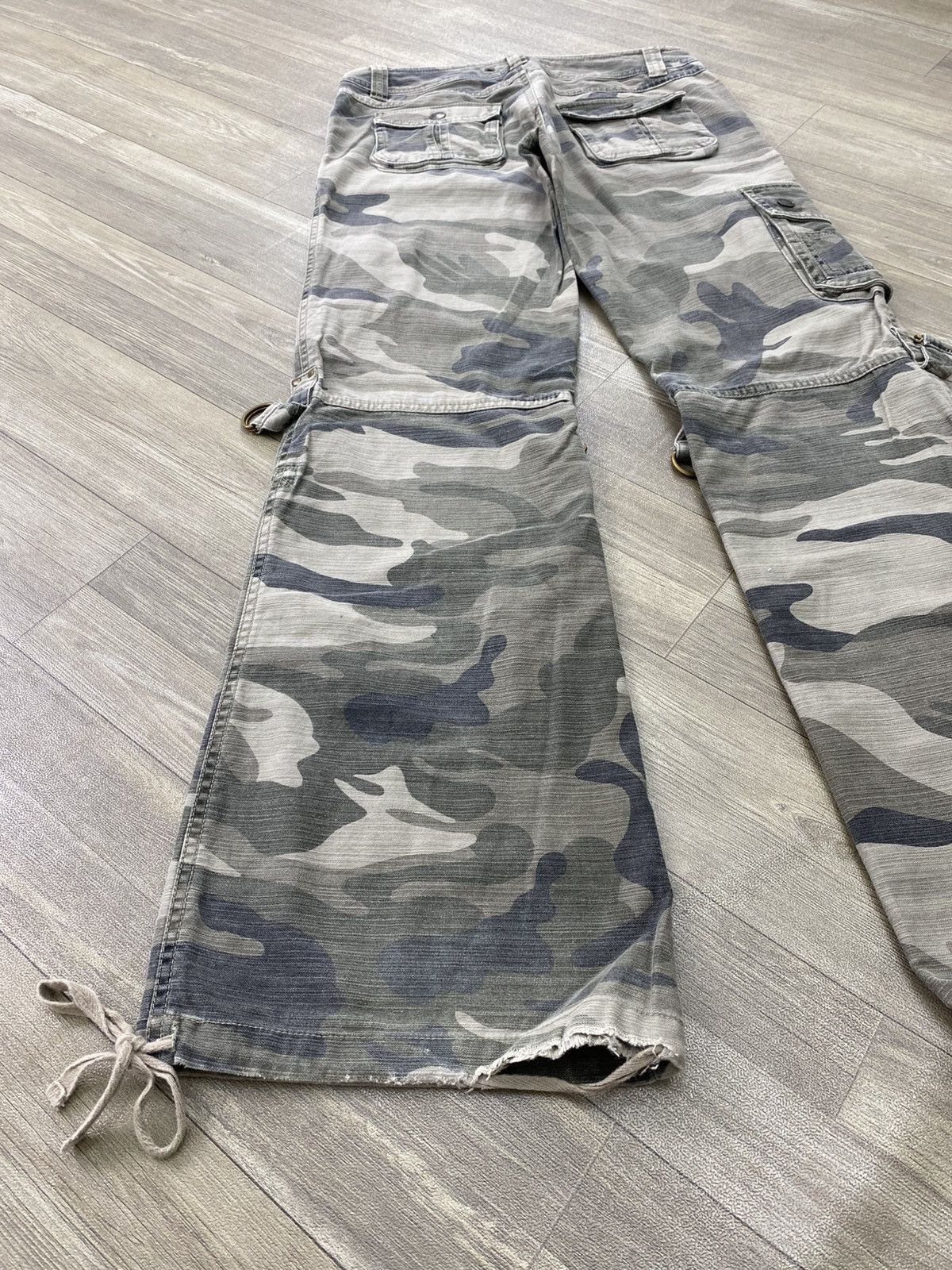 Hysteric Glamour Vintage Rote Rose Bondage Camo Military Lgb Flared Pants Y2K Size US 29 - 14 Thumbnail