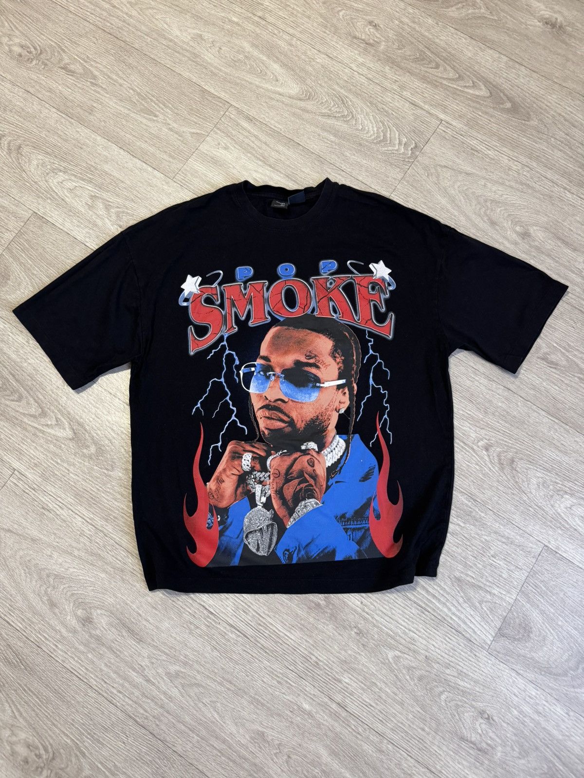 Band Tees × Rap Tees 🔷Pop Smoke T-shirt Big logo🔷 Size US M / EU 48-50 / 2 - 1 Thumbnail