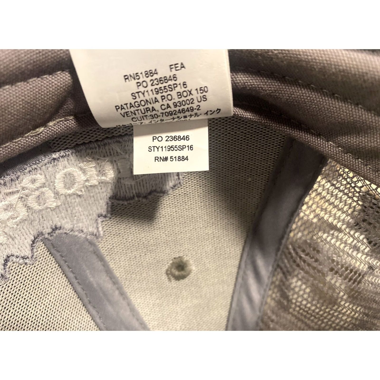Patagonia VINTAGE Patagonia Provisions Hat Cap Adjustable Grey SP 16 Fitz Roy Mountains Unisex Adults One Size Gray Snapback Mens/Womens Size ONE SIZE - 8 Thumbnail