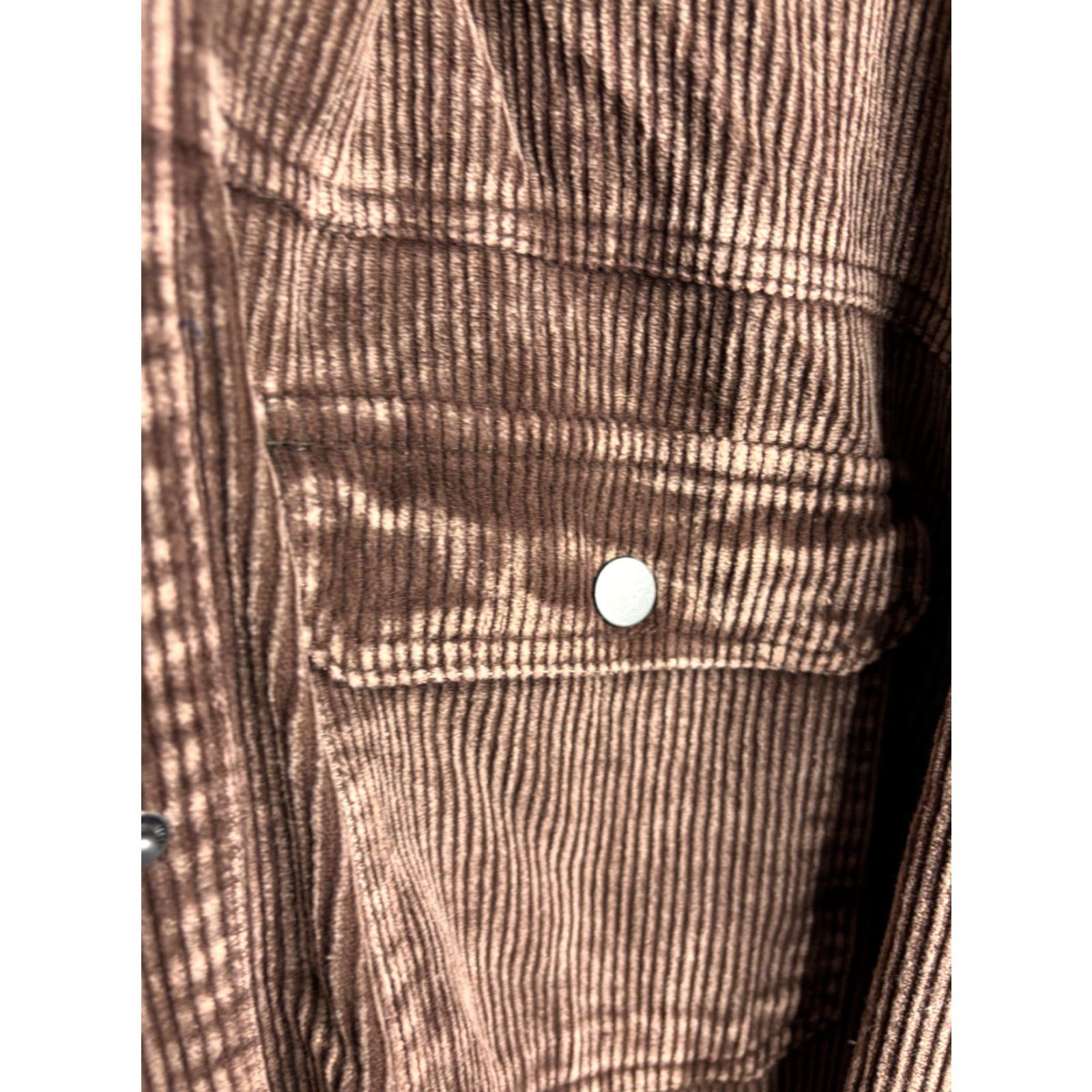 BKE BKE Jacket Mens Large Brown Corduroy Hooded Parka Snap Button Shacket Casual Size US L / EU 52-54 / 3 - 4 Thumbnail