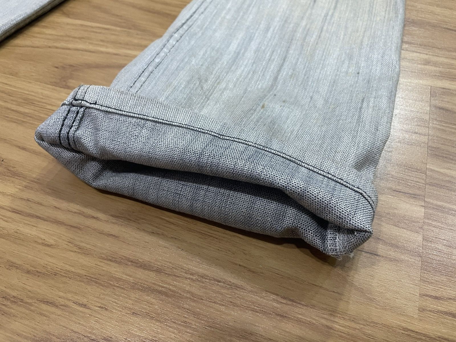 Tornado Mart Tornado Mart Waxed Silver Coated Flared Denim Pant Size US 32 / EU 48 - 6 Thumbnail