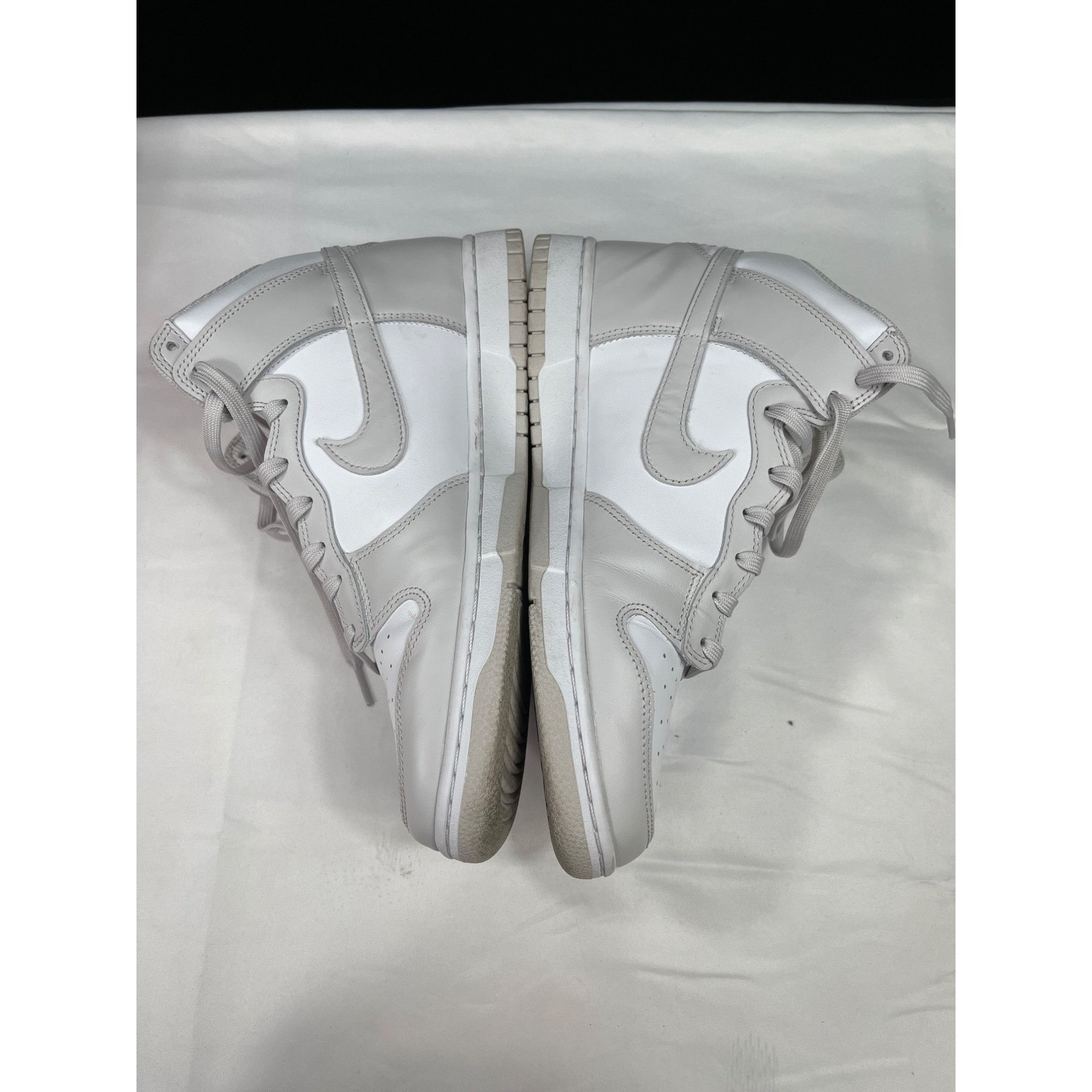 Nike Nike Mens White Gray Dunk High Retro Sneakers Size 10.5 SKU Size US 10.5 / EU 43-44 - 2 Thumbnail