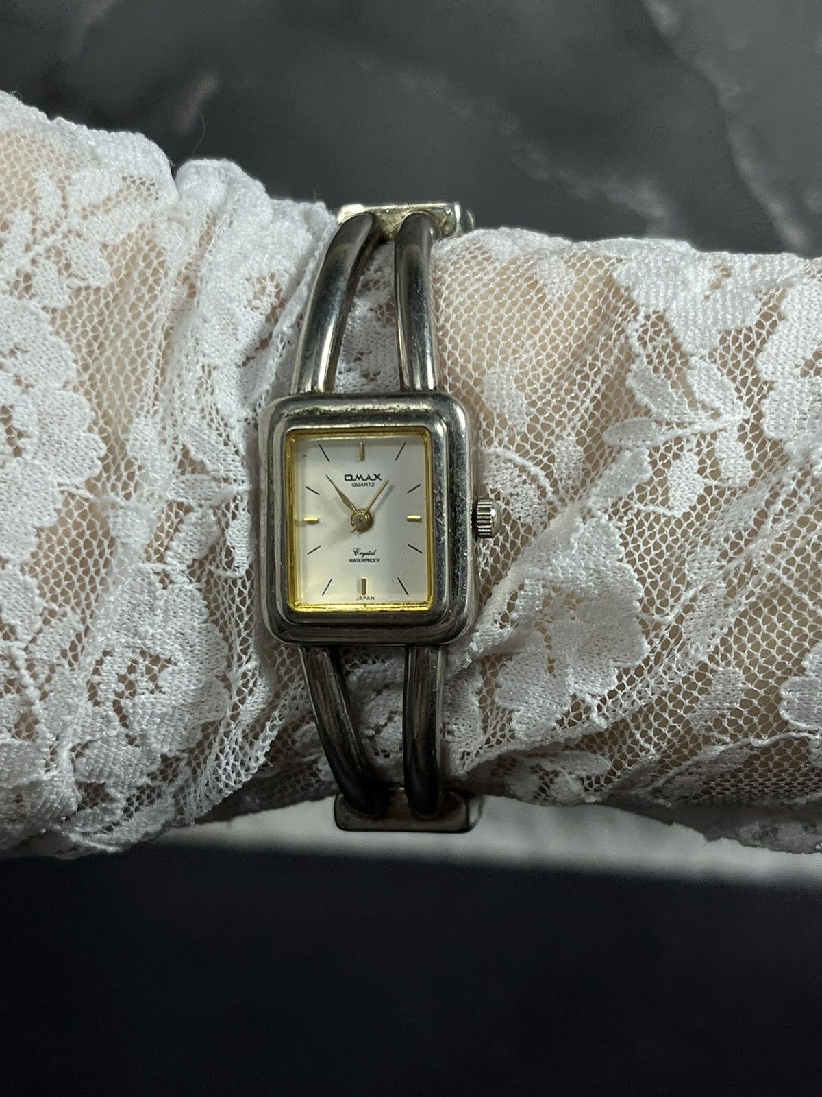 Jewelry × Vintage Omax Square Watch, Stainless Steel, Japan Made Size ONE SIZE - 10 Thumbnail