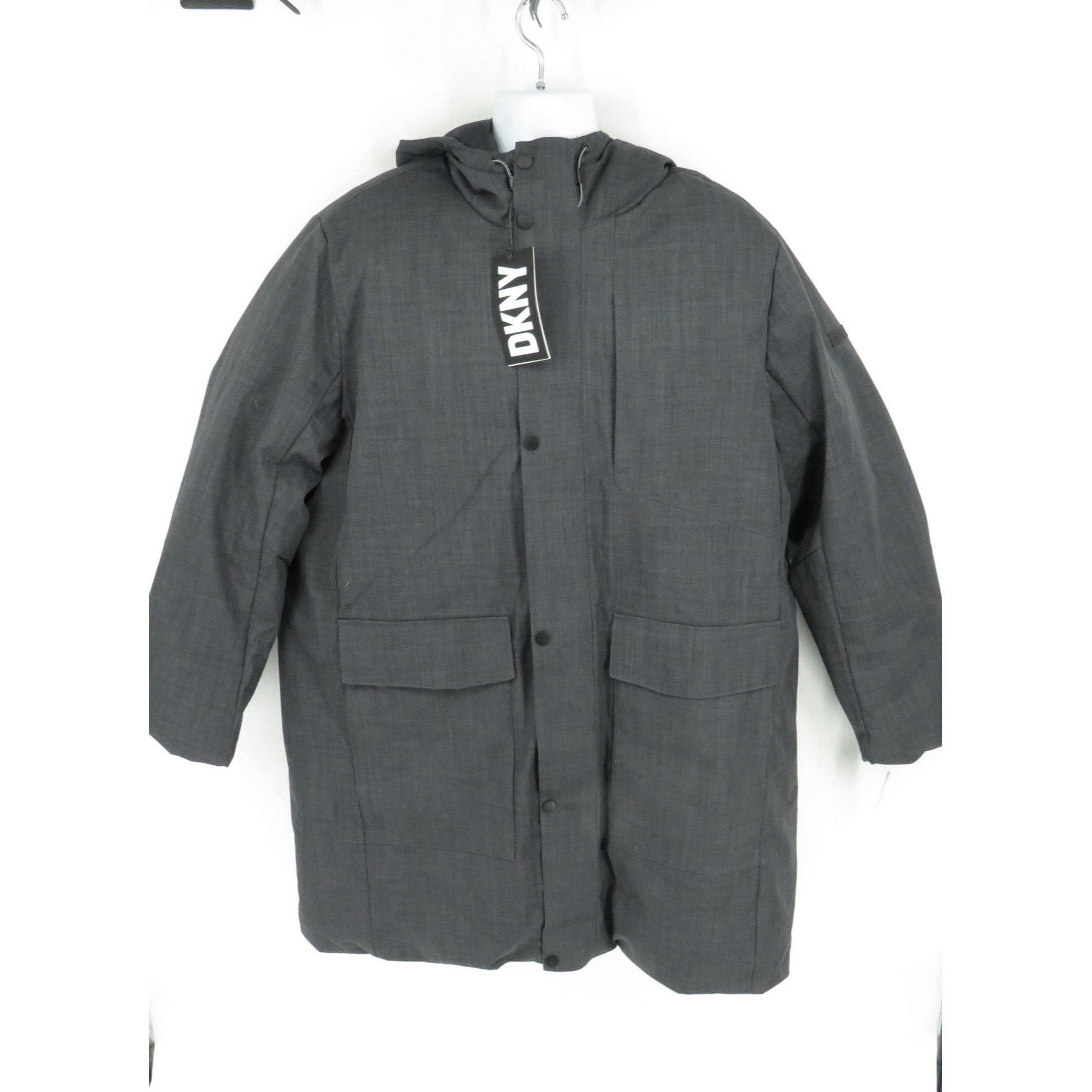 DKNY DKNY Men's Charcoal Gray Hooded Parka Water Resistant Coat X Size US XXL / EU 58 / 5 - 4 Thumbnail