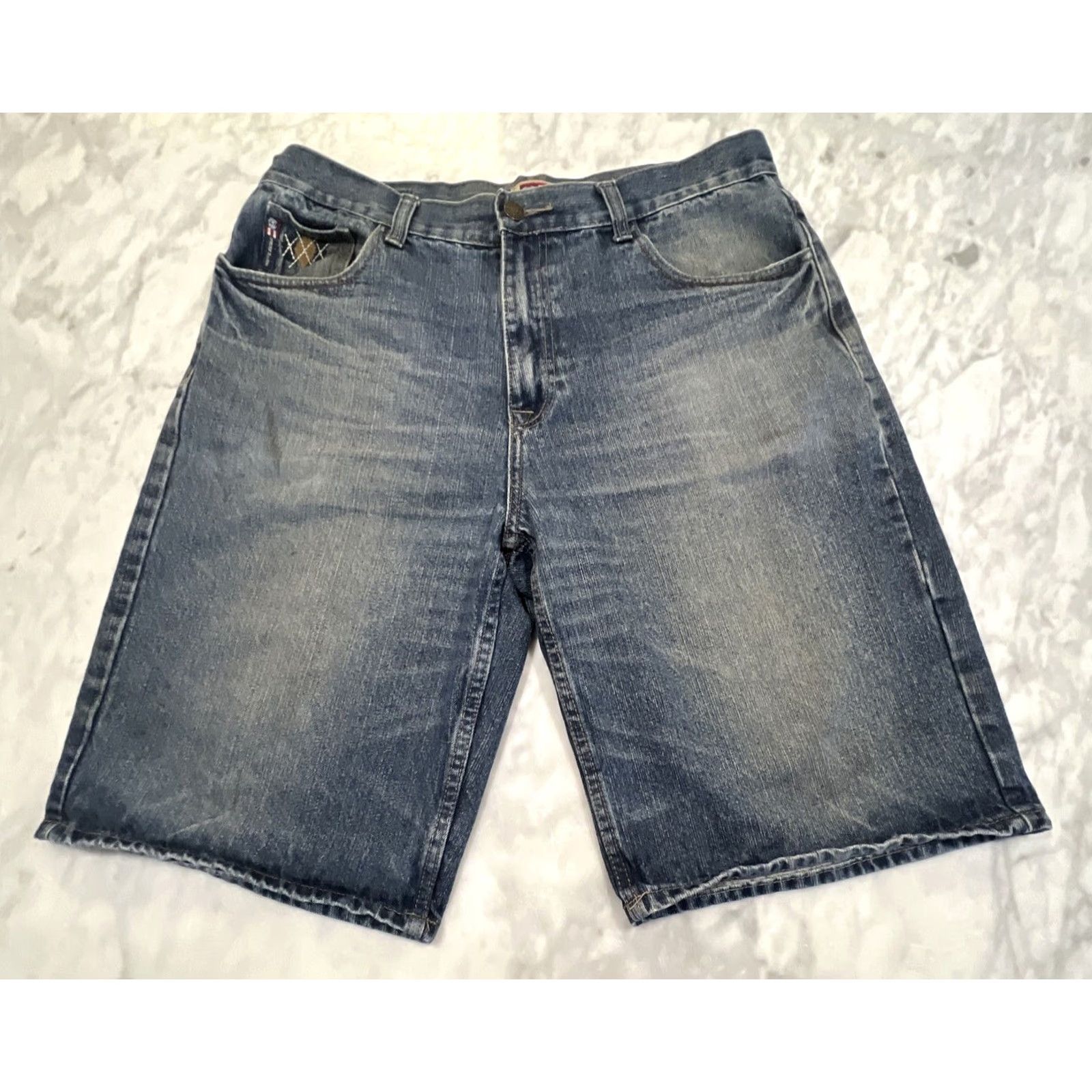 Phat Farm VINTAGE Phat Farm Denim Shorts Men’s 36 Y2K Baggie Skate Street Embroidery Size US 36 / EU 52 - 2 Thumbnail