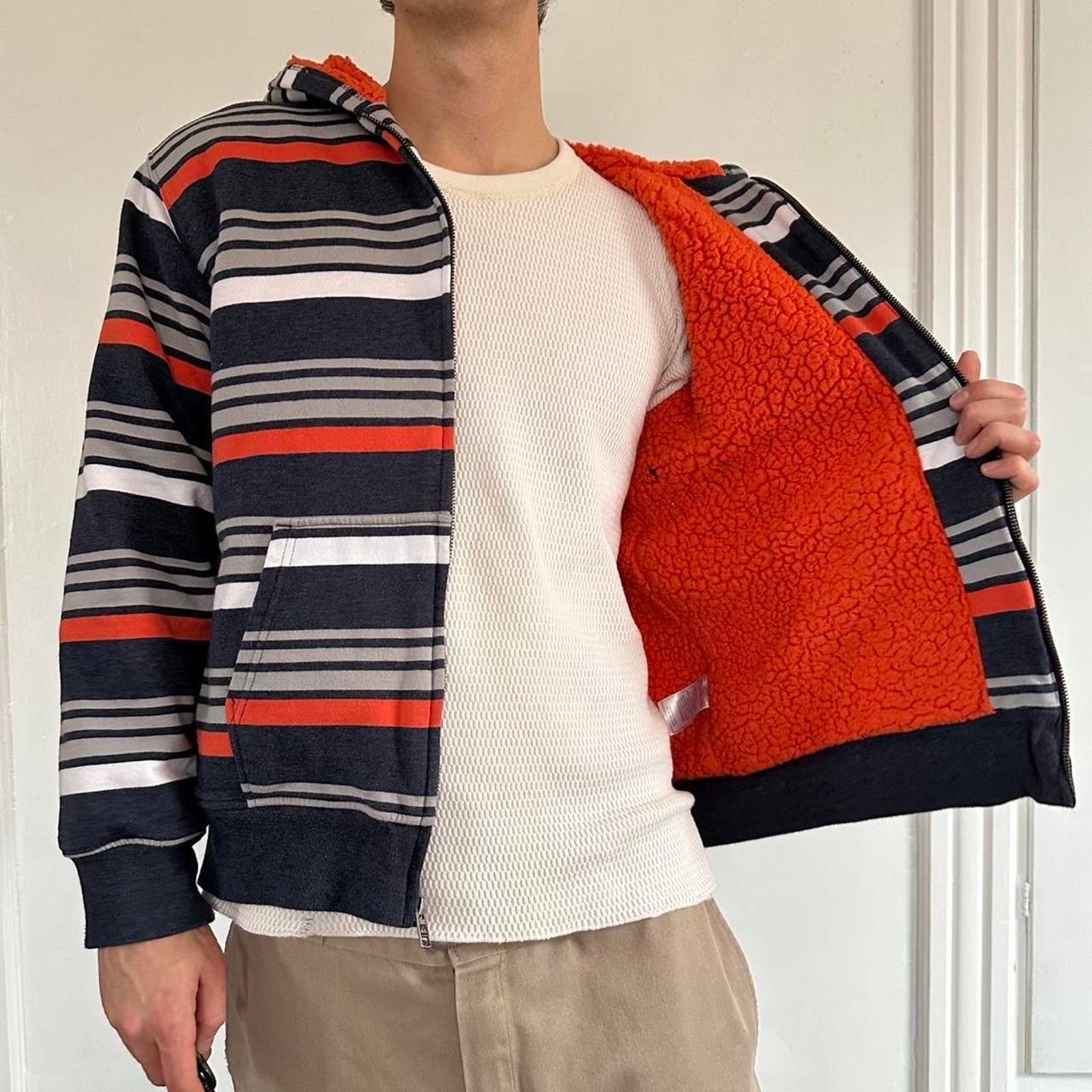 Quiksilver × Vintage Vintage Y2K 00s Quiksilver Striped Zip Up Hoodie Sweatshirt Size US XS / EU 42 / 0 - 8 Thumbnail