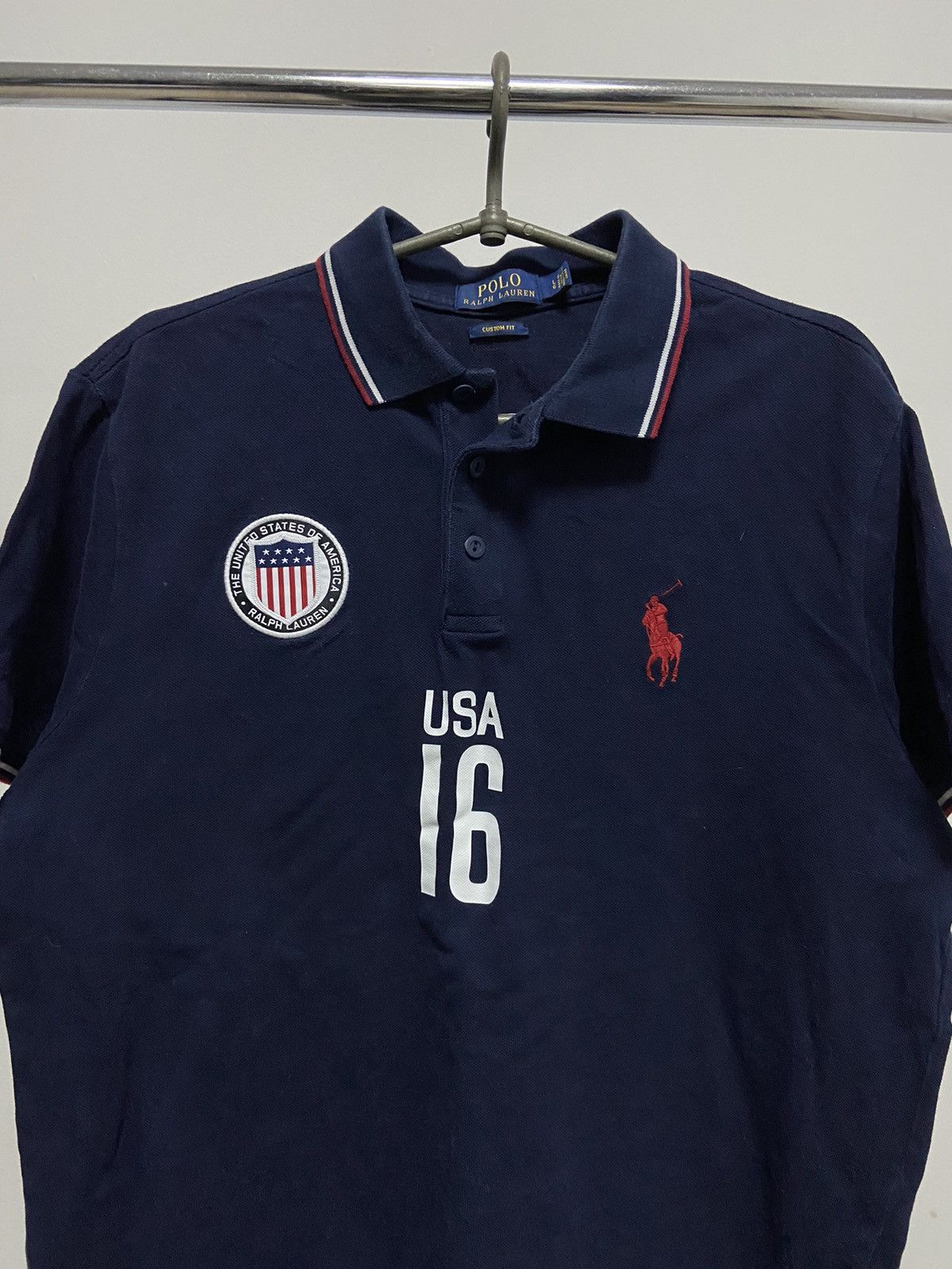 Polo Ralph Lauren × Vintage Polo Ralph Lauren USA big logo polo t shirt Size US L / EU 52-54 / 3 - 3 Thumbnail
