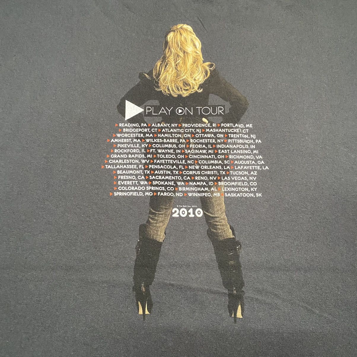 Band Tees × Vintage Vintage y2k Carrie Underwood Play On Tour T Shirt Size US XL / EU 56 / 4 - 9 Thumbnail