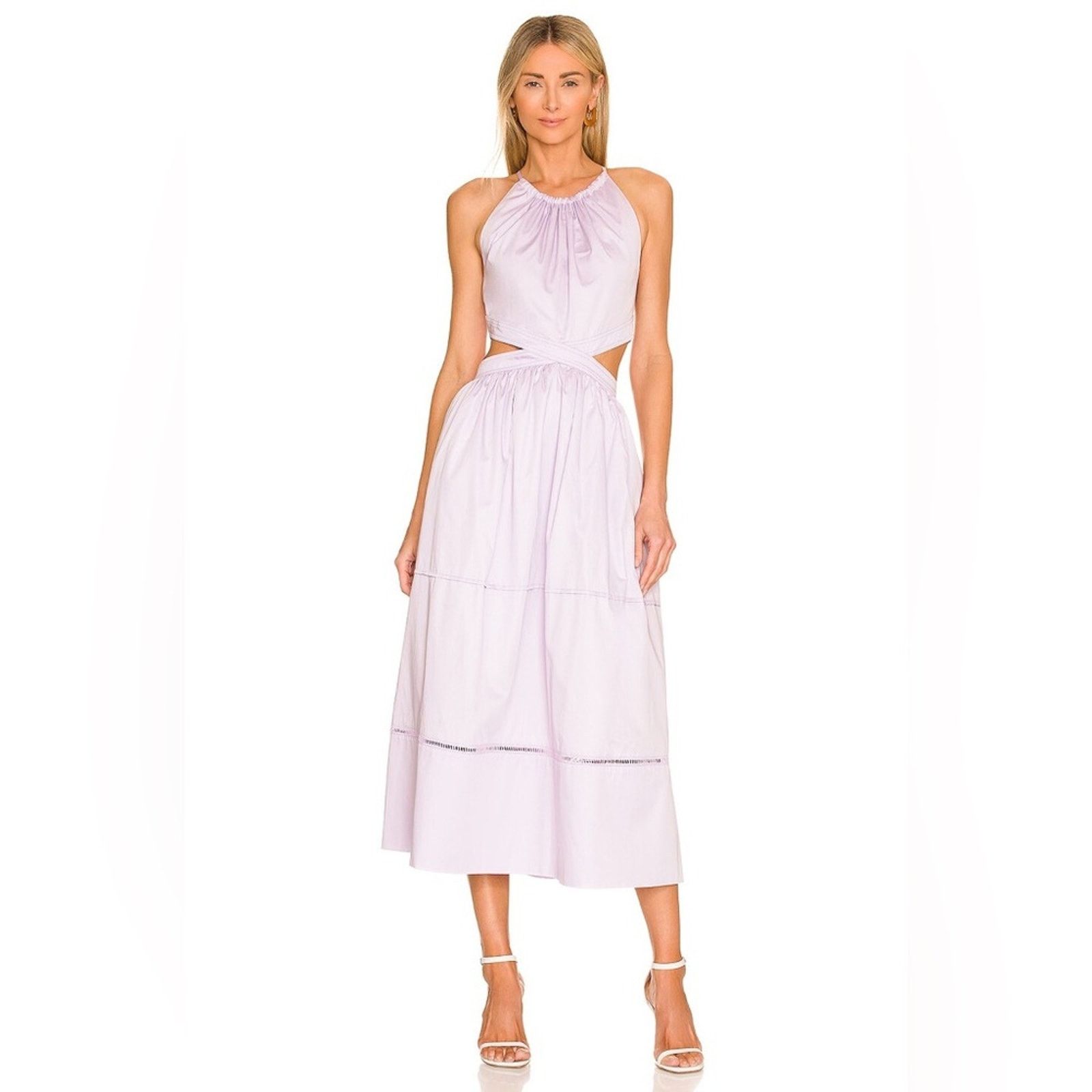 Designer Revolve Something Navy Cut Out Midi Dress in Purple M Size M / US 6-8 / IT 42-44 - 1 Thumbnail