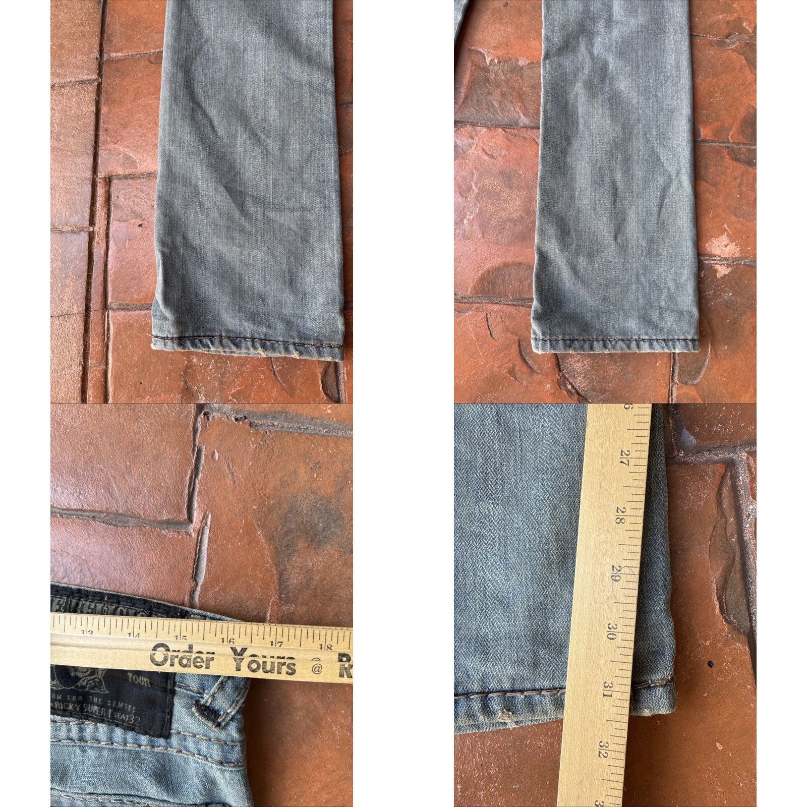 True Religion VINTAGE True Religion Jeans 5-Pocket Denim Distressed Ricky Straight 32 Blue Mens United States USA Size US 32 / EU 48 - 10 Thumbnail