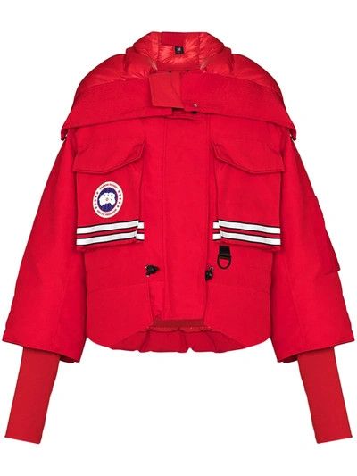 image of Canada Goose O1Mle0424 Cropped Snow Mantra Parka In Red, Women's (Size Small)