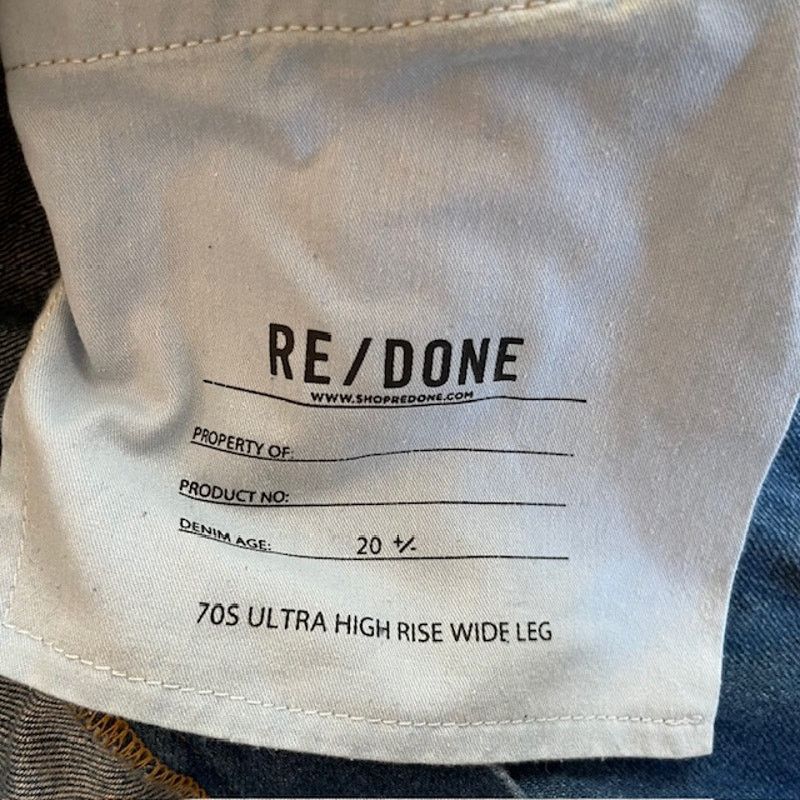RE/DONE Re/done 70s ultra high rise wide leg jeans, size 27 Size 27" / US 4 / IT 40 - 5 Thumbnail