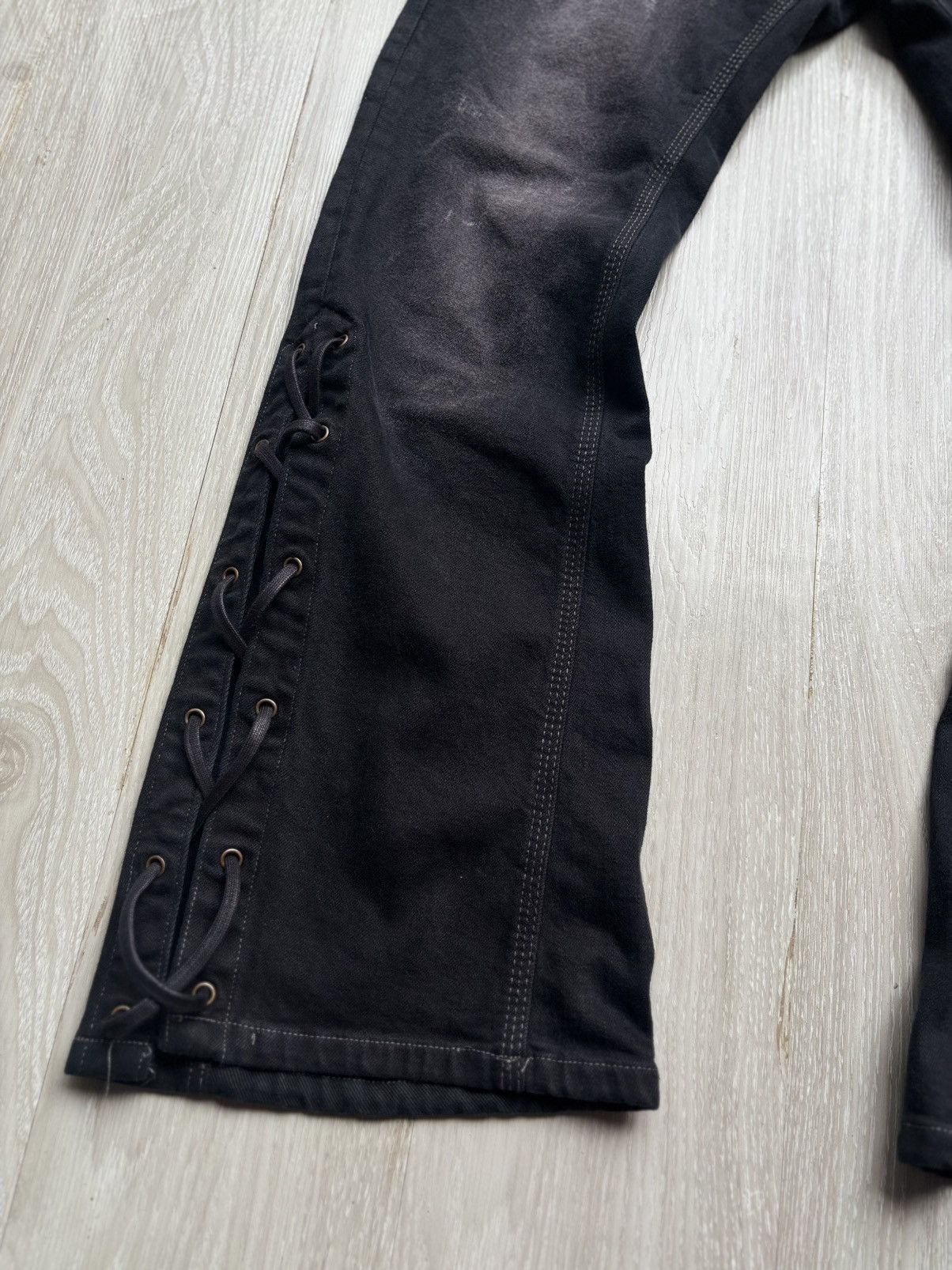 Japanese Brand KAKEYA lace up flare jeans Size US 29 - 4 Thumbnail