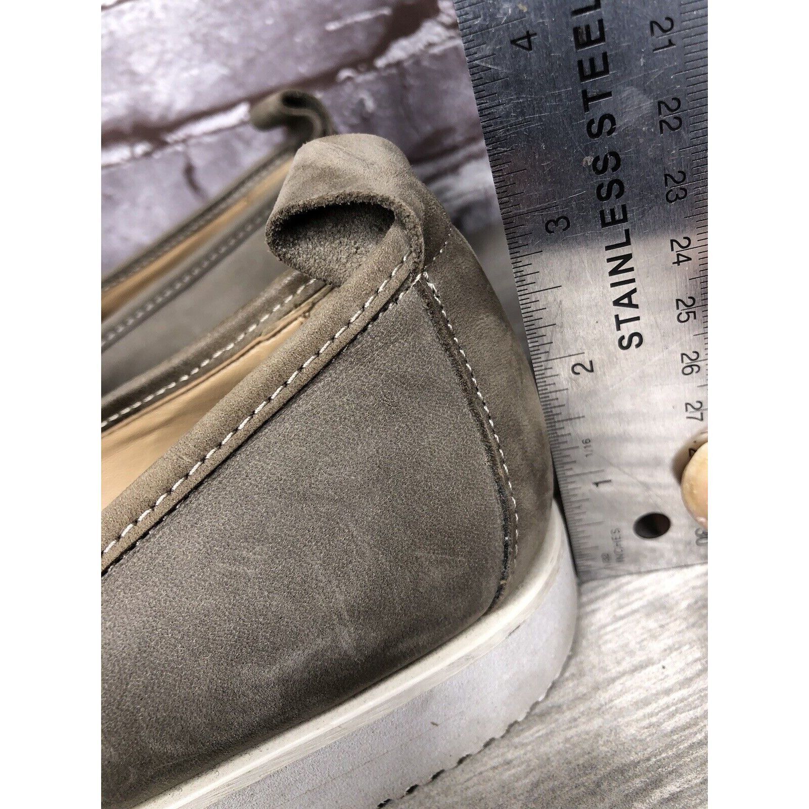 Everlane Everlane Gray Suede Almond Toe Slip On Casual Loafer Shoes W Size US 6 / IT 36 - 18 Thumbnail