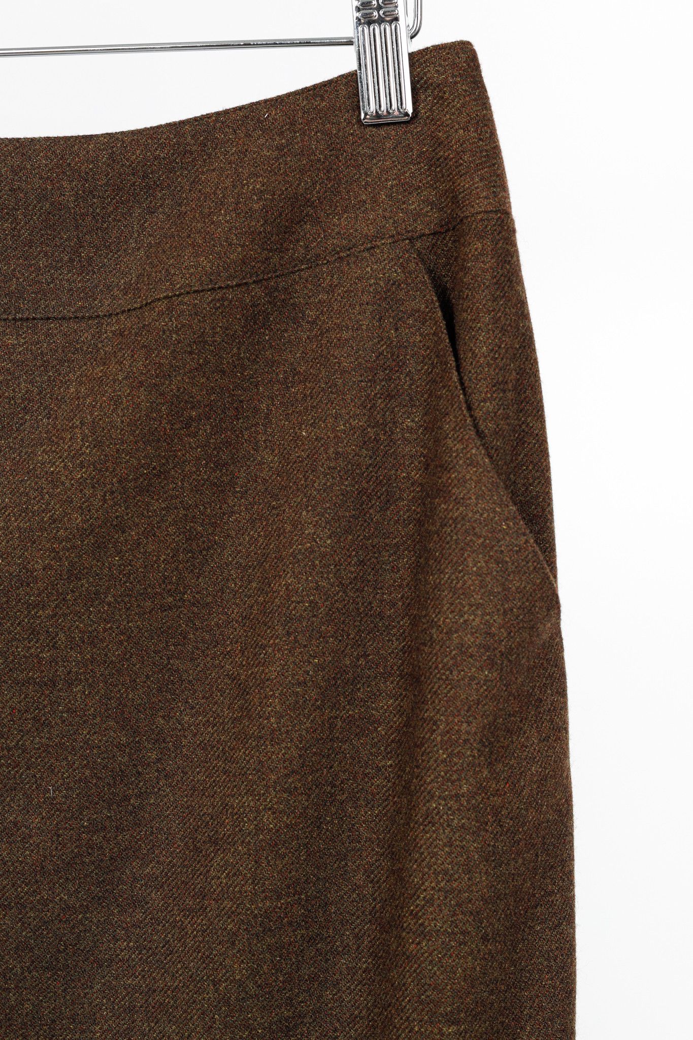 Chanel Chanel 99A Brown Cashmere Pencil Skirt Size 28" / US 6 / IT 42 - 4 Thumbnail