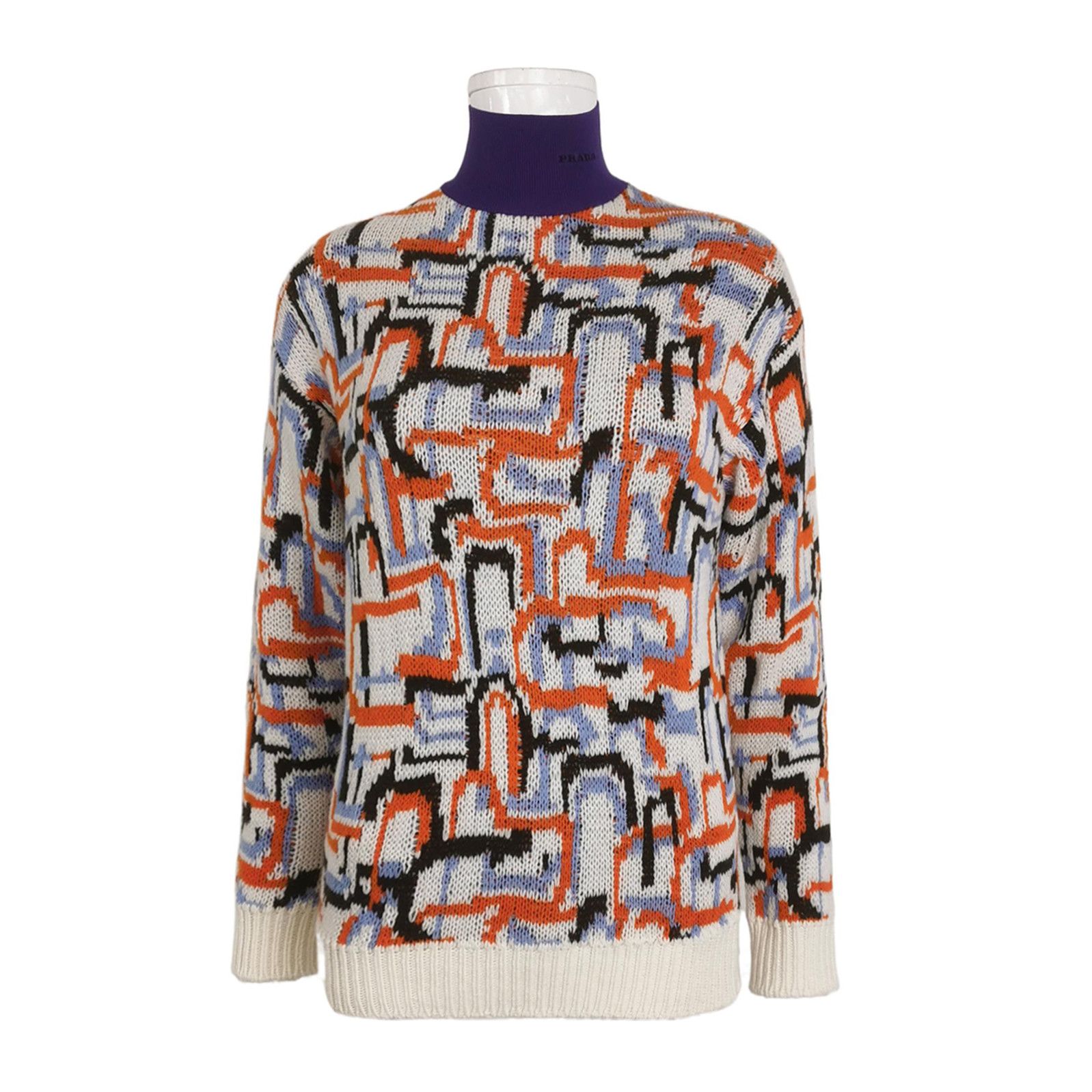Prada Prada Color Block Wool-Cashmere Turtleneck Sweater - dmc Size M / US 6-8 / IT 42-44 - 1 Thumbnail
