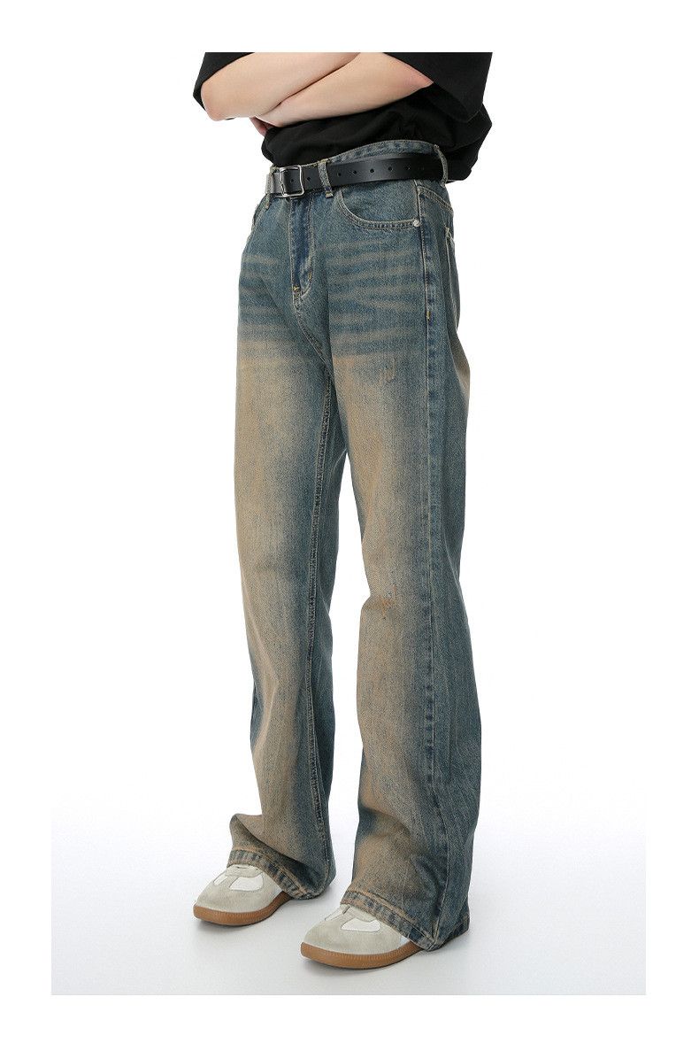Japanese Brand × Jean Vintage American distressed blue loose flared jeans Size US 32 / EU 48 - 4 Thumbnail
