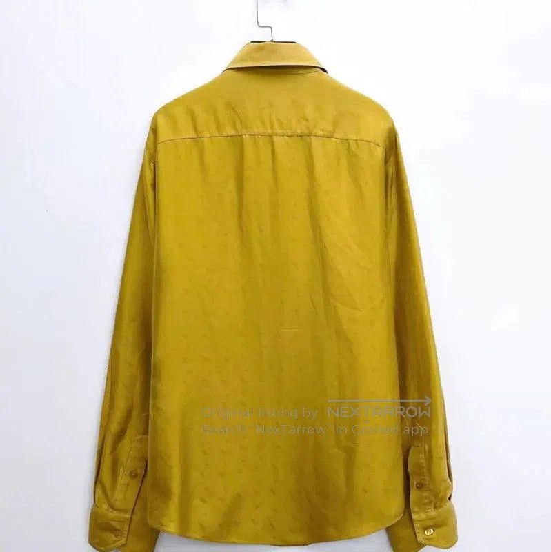 Fendi Fendi Yellow Silk Long Sleeve Shirt . Size M / US 6-8 / IT 42-44 - 2 Thumbnail