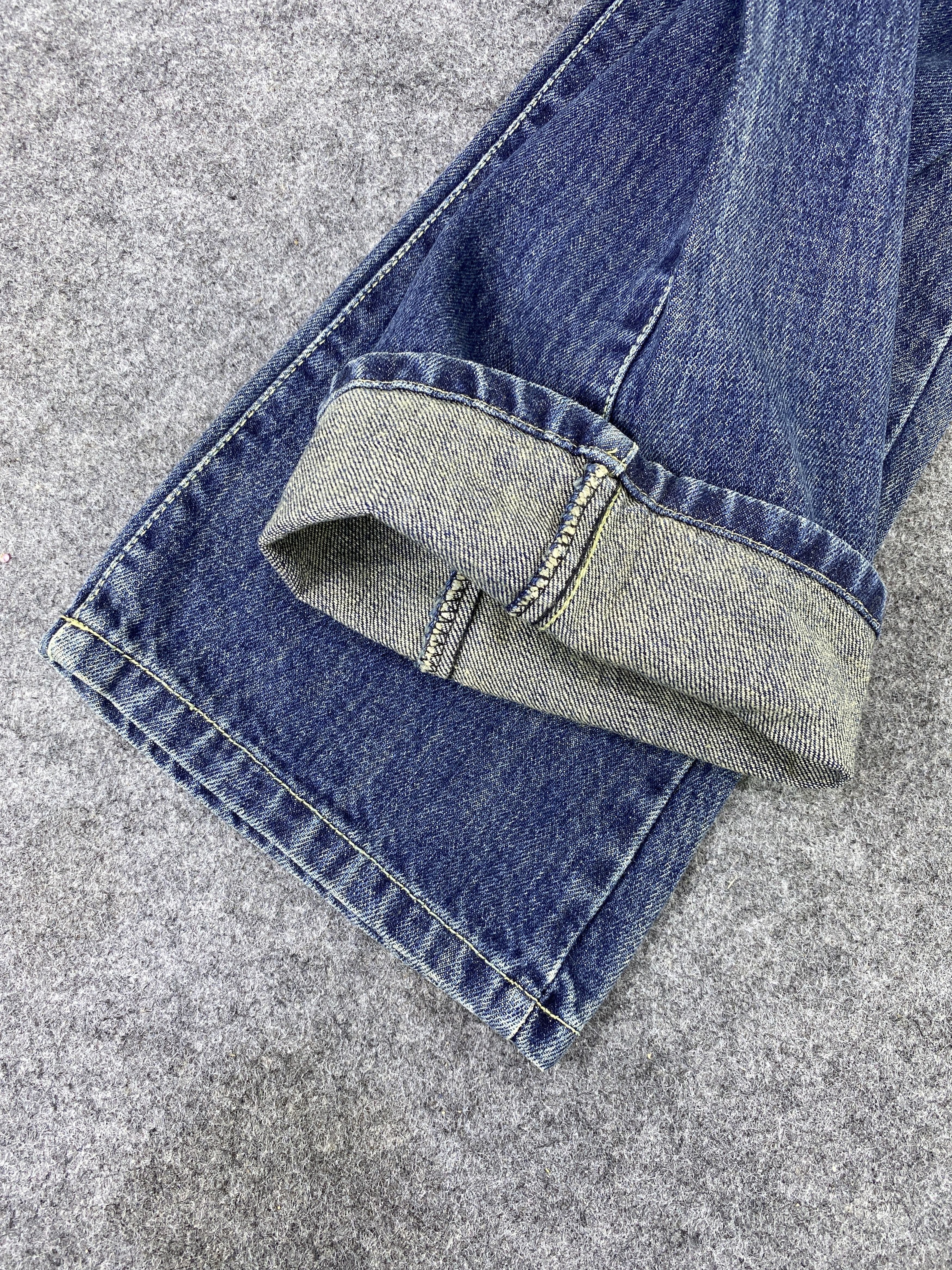 Japanese Brand Japanese Brand Blue Wash Flare Jeans - J984 Size 28" / US 6 / IT 42 - 11 Thumbnail