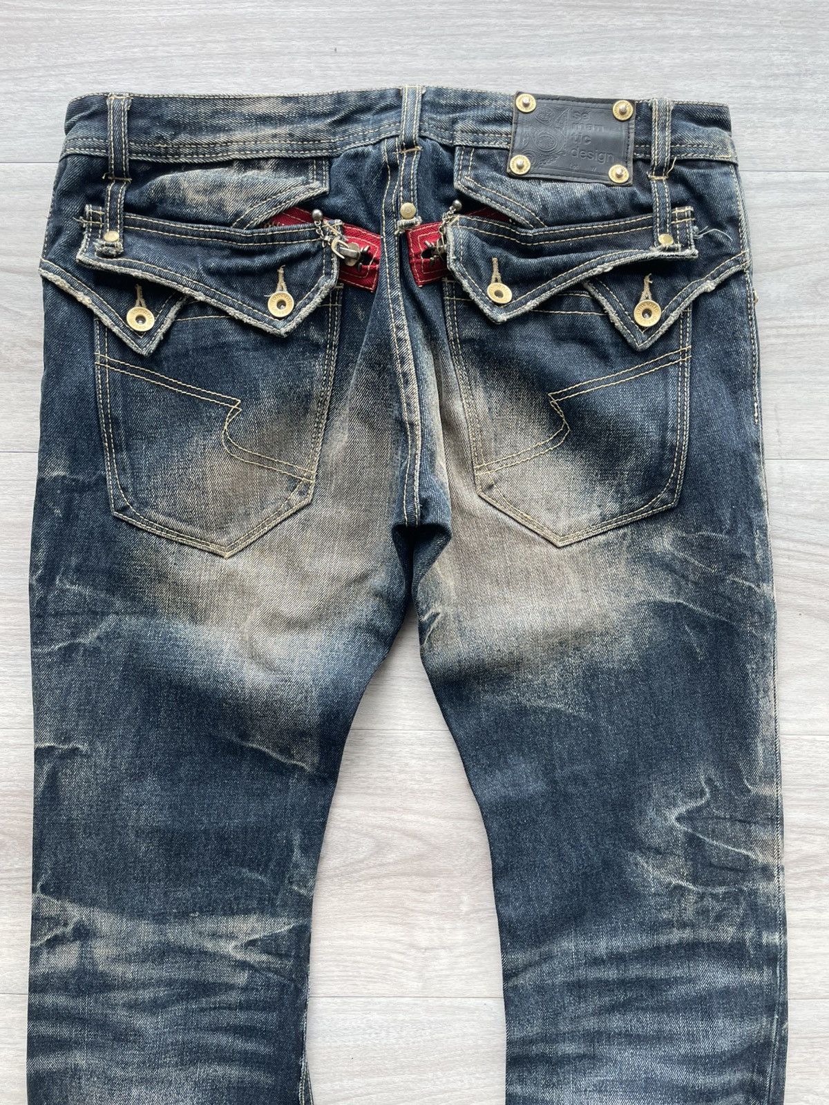 semanticdesign Semantic Design Punk Style Flare Denim Pants Size US 34 / EU 50 - 4 Thumbnail
