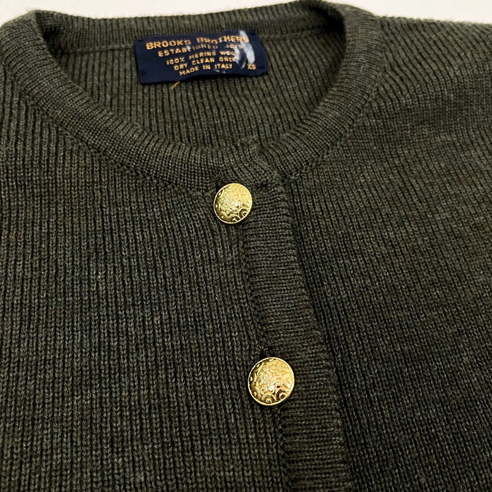 Brooks Brothers VINTAGE Brooks Brothers Cardigan Womens XS Green Merino Wool Gold Button Accents Italy Cardigan Womens XS Green Merino Wool Gold Button Accents Italy Size XS / US 0-2 / IT 36-38 - 7 Thumbnail