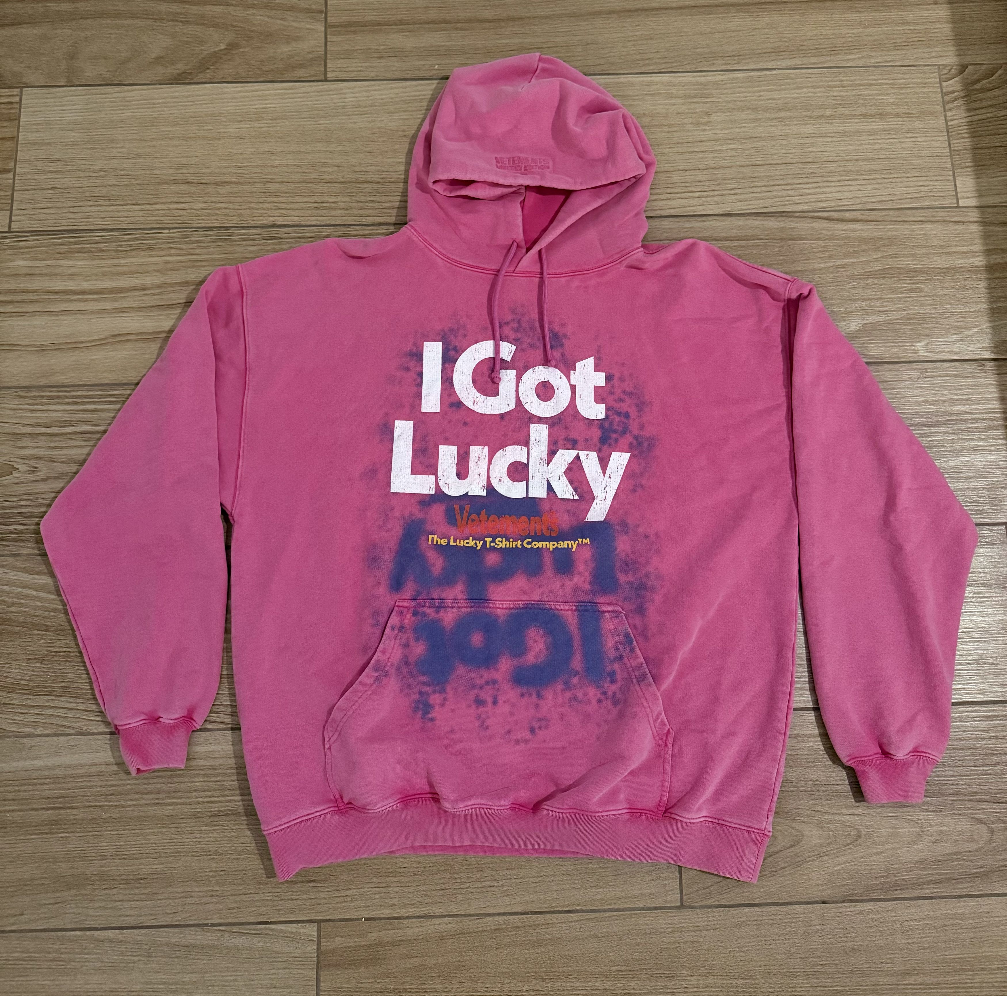 Vetements Vetements I Got Lucky Hoodie - Pink | Grailed