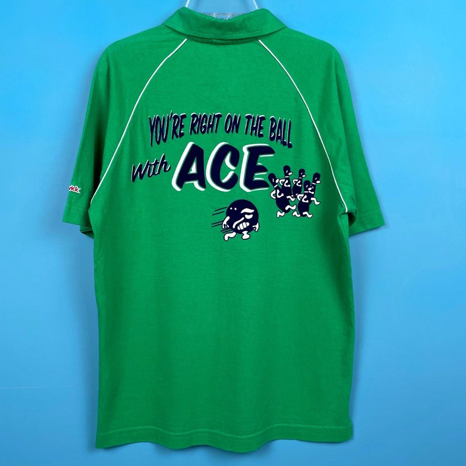 image of Sugar Cane x Vintage Cheswick Bowling Polo in Green, Men's (Size Medium)