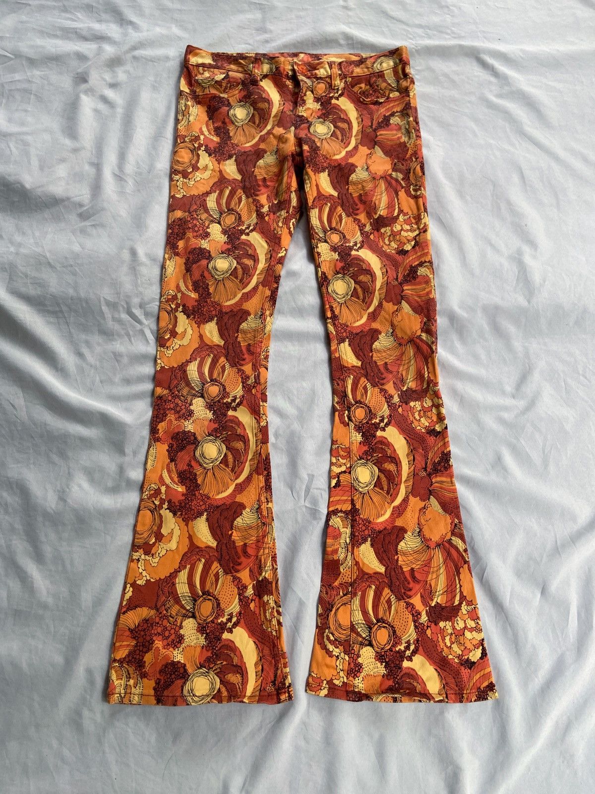 Hysteric Glamour HYSTERIC GLAMOUR PRINTED FLOWERS FLARED PANTS Size 29" - 9 Thumbnail