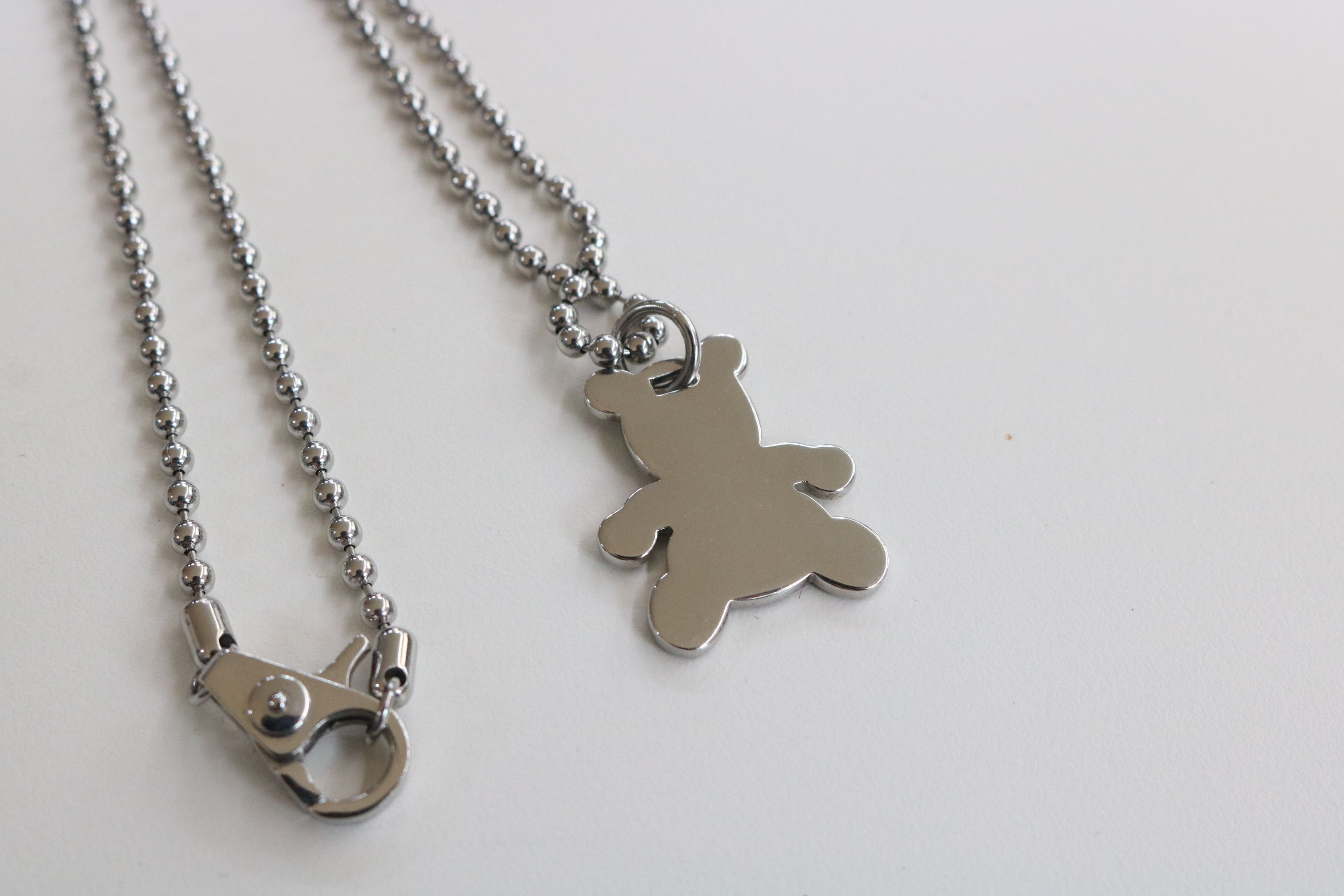 Dolce & Gabbana DOLCE & GABBANA Teddy Bear Silver Necklace Size ONE SIZE - 4 Thumbnail